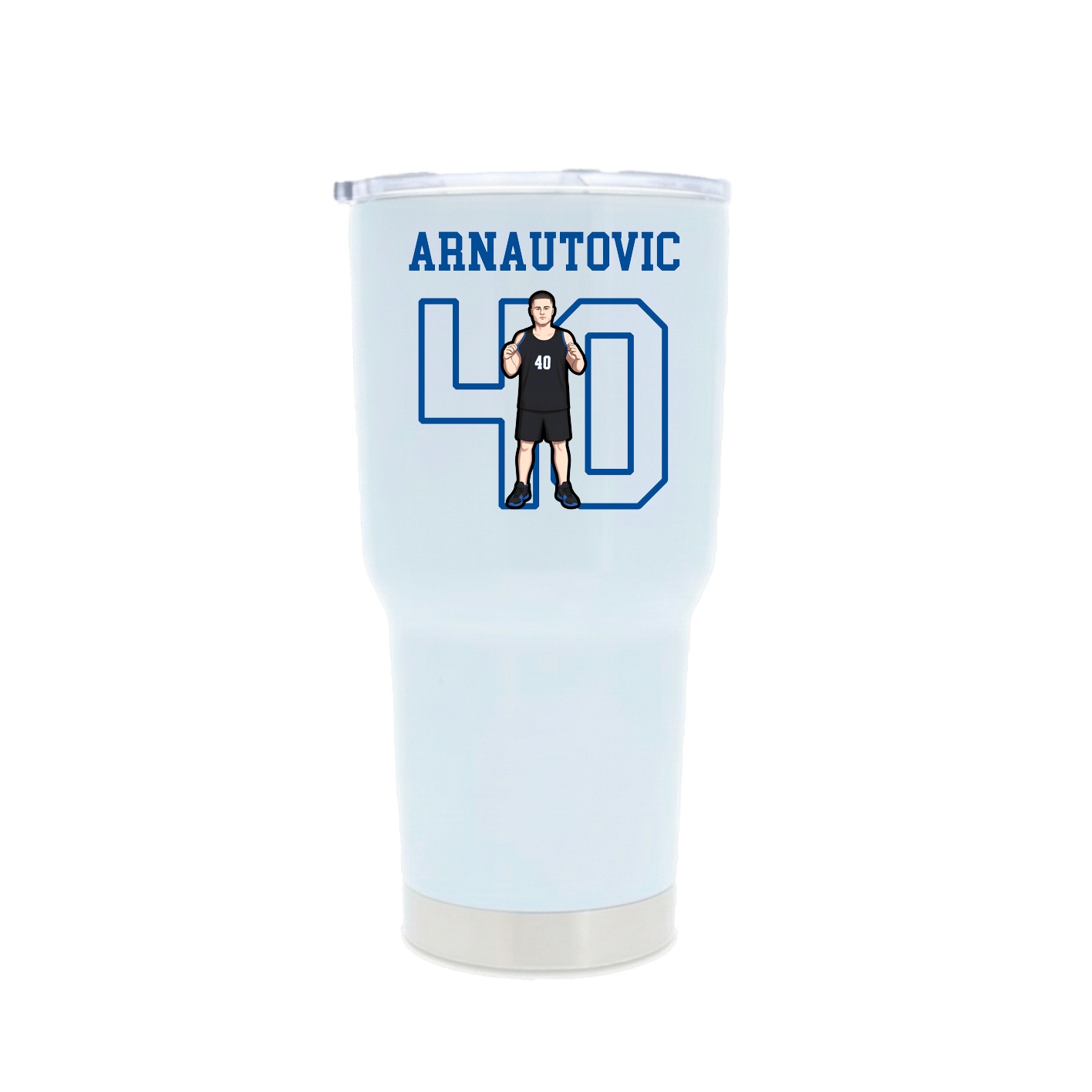30oz Stainless Steel Tumbler — Shirsey in White