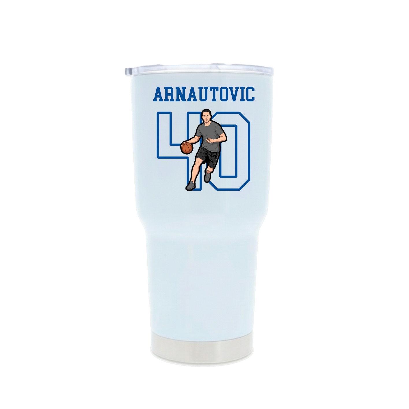 30oz Stainless Steel Tumbler — Shirsey in White