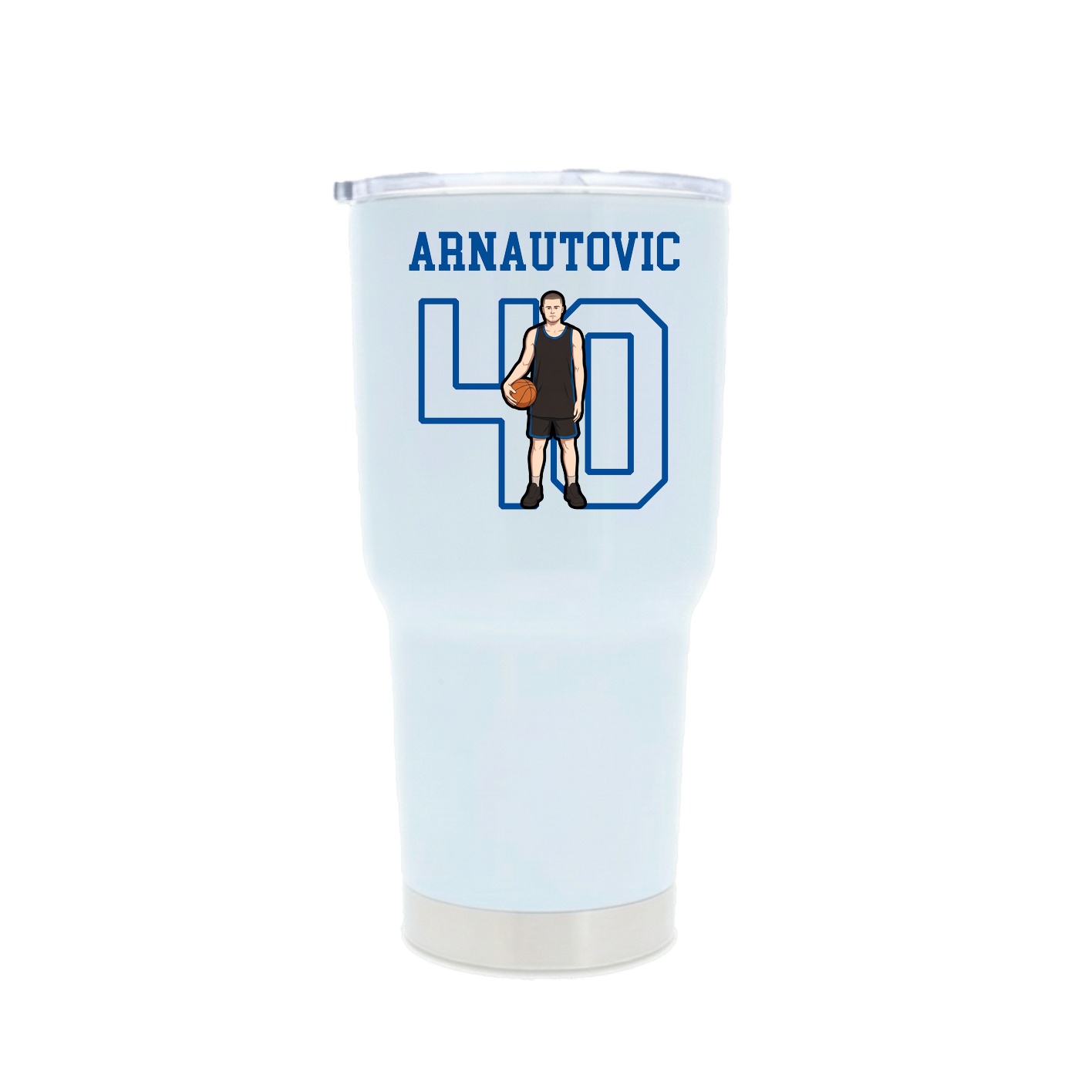 30oz Stainless Steel Tumbler — Shirsey in White