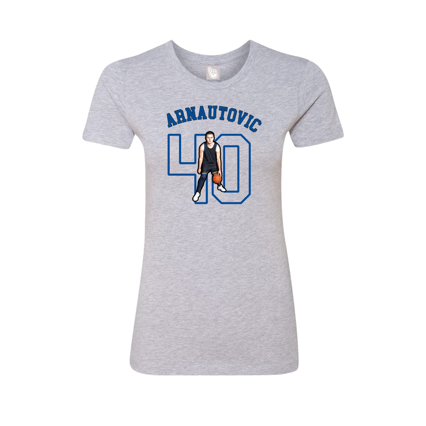 Fitted Women's Tee — Shirsey Arch in Grey