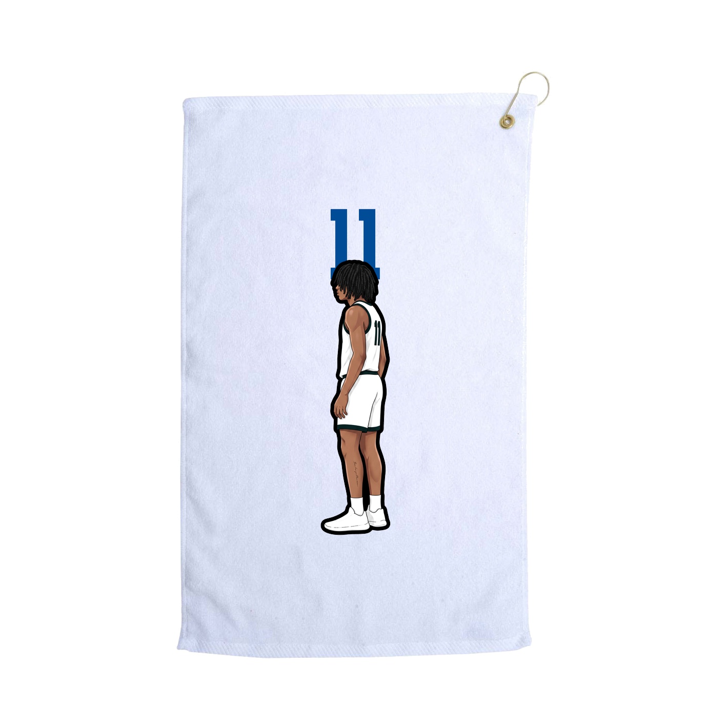 Golf Towel — Number Top in White