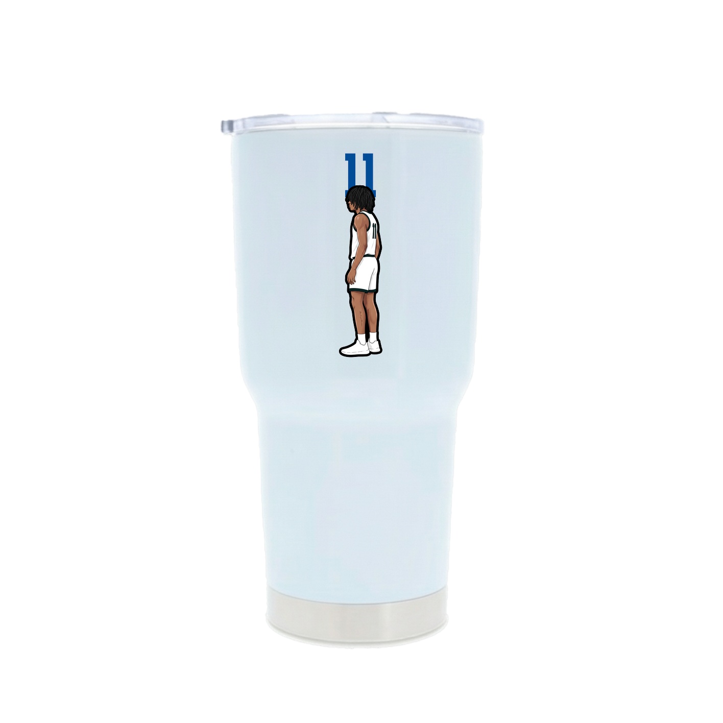 30oz Stainless Steel Tumbler — Number Top in White