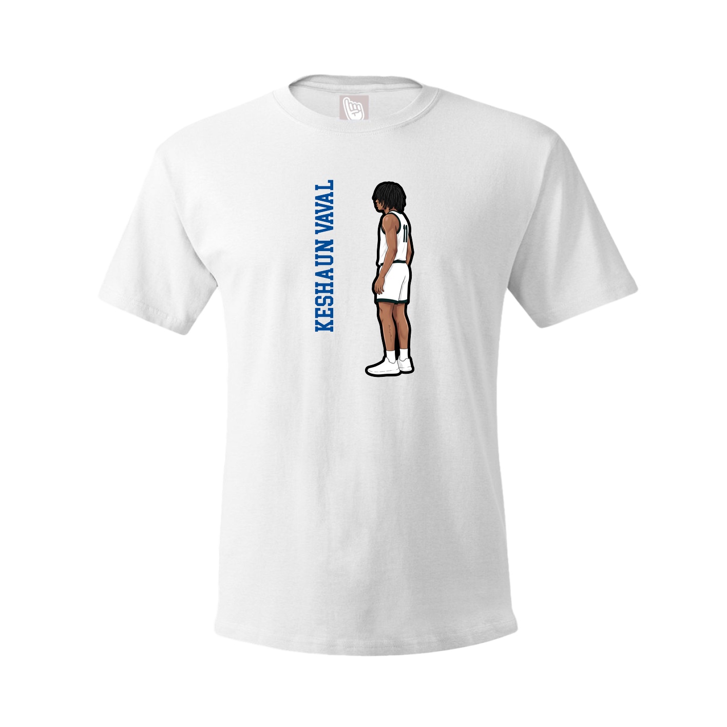 Youth Tee — Name Vertical in White
