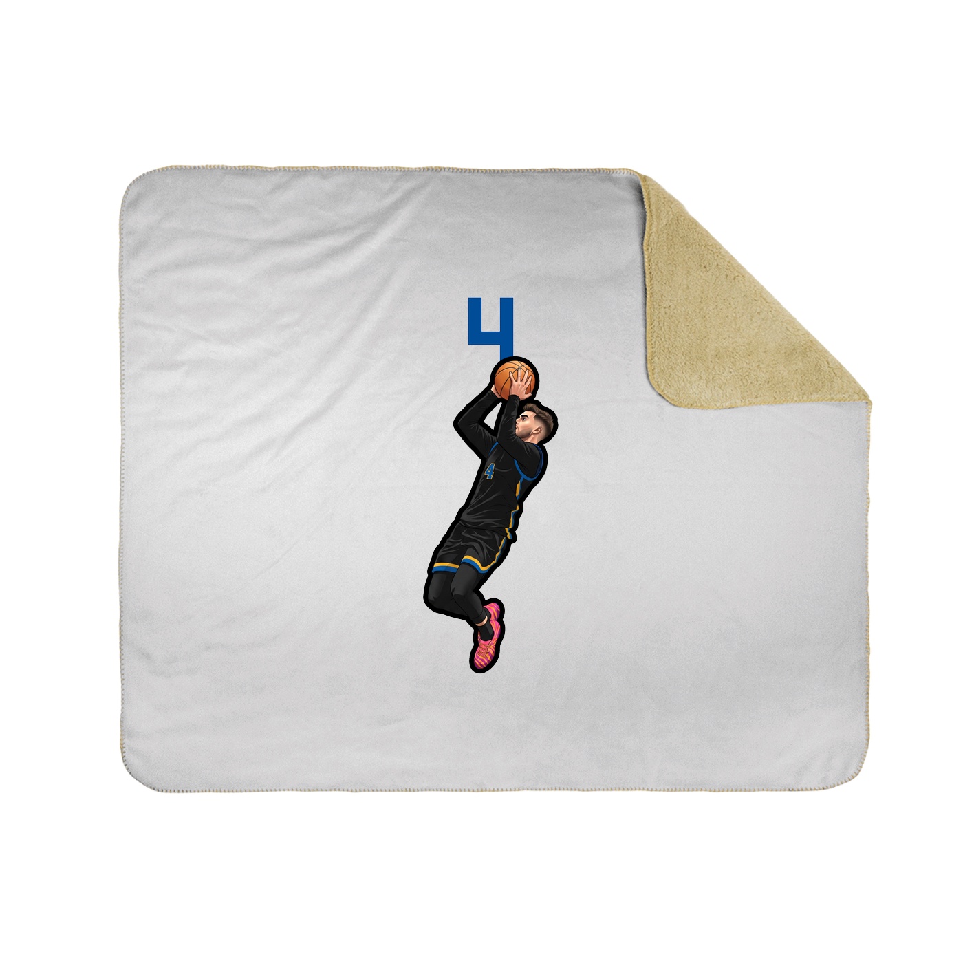 Throw Blanket — Number Top in White
