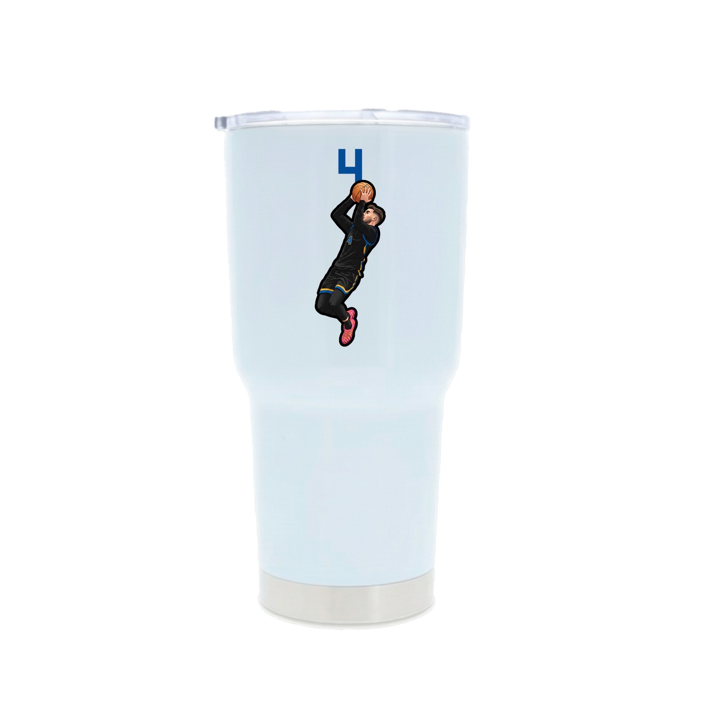 30oz Stainless Steel Tumbler — Number Top in White