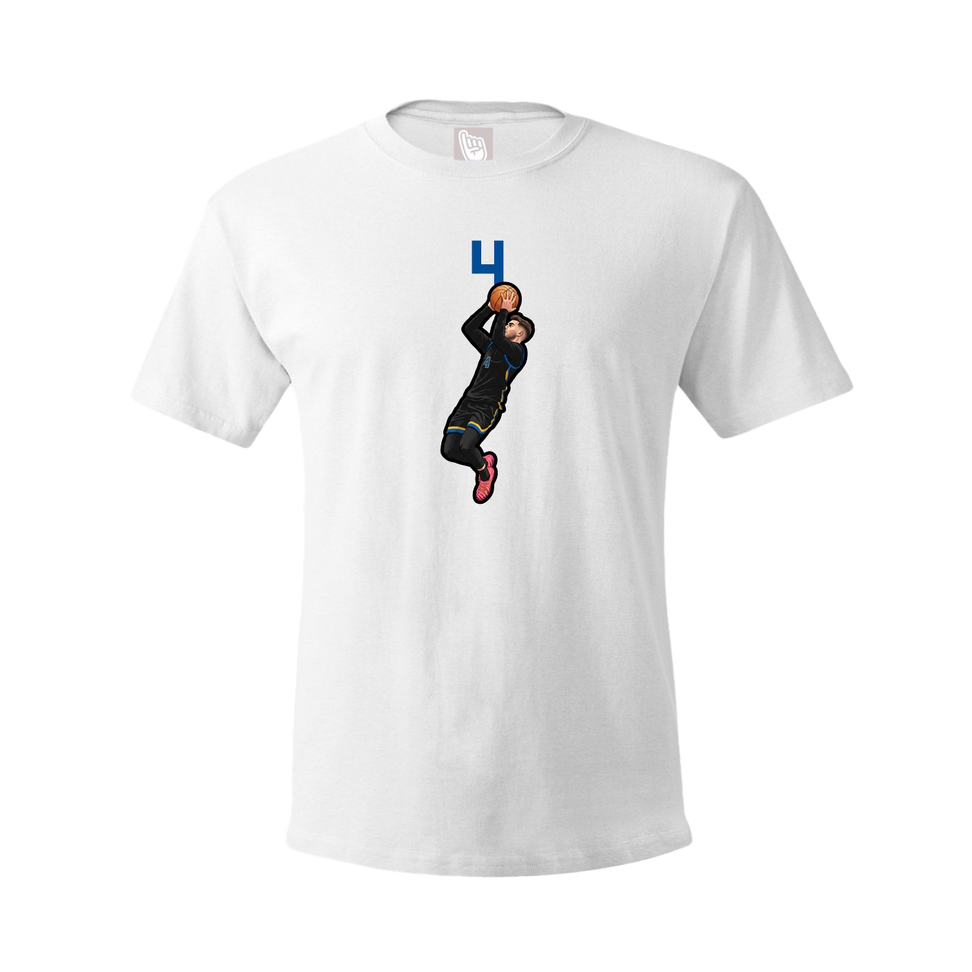 Youth Tee — Number Top in White