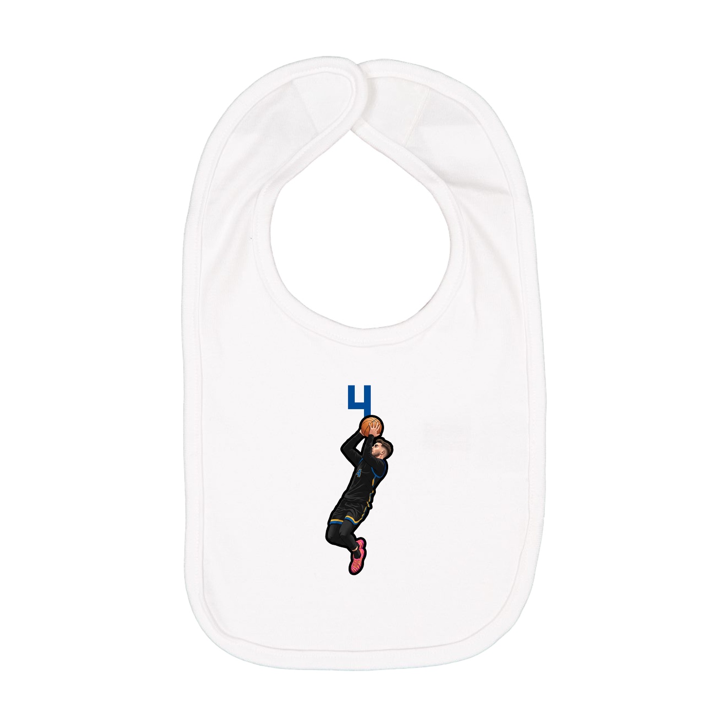 Infant Bib — Number Top in White
