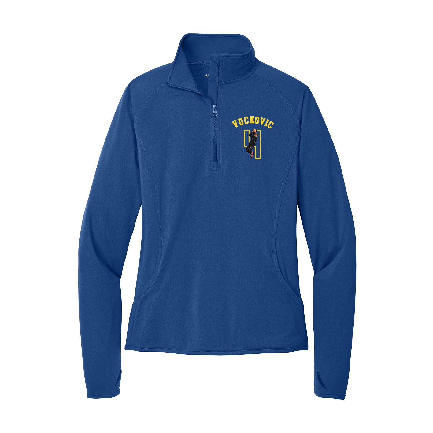 Women's Q-Zip Pullover — Shirsey Arch in Royal