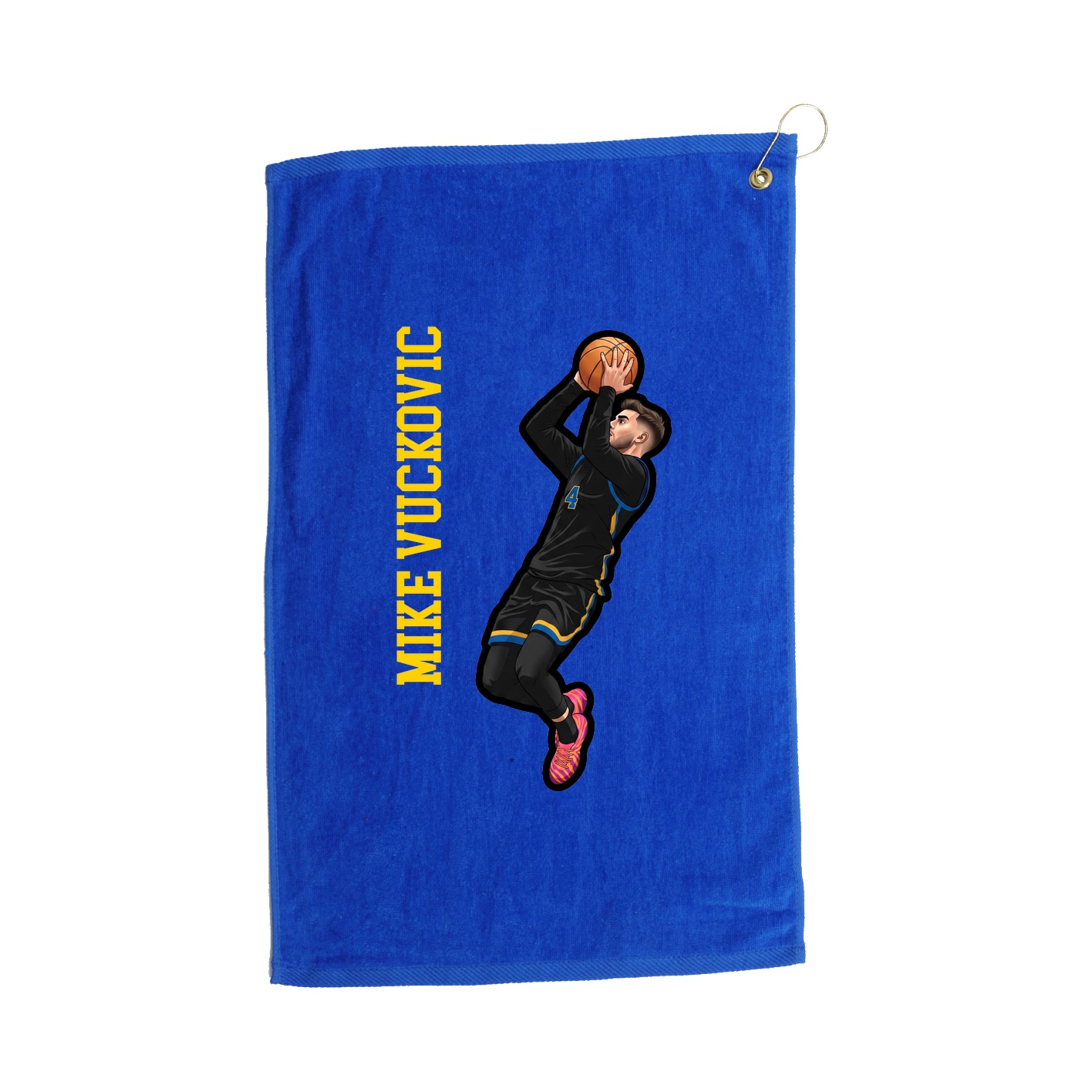 Golf Towel — Name Vertical in Royal