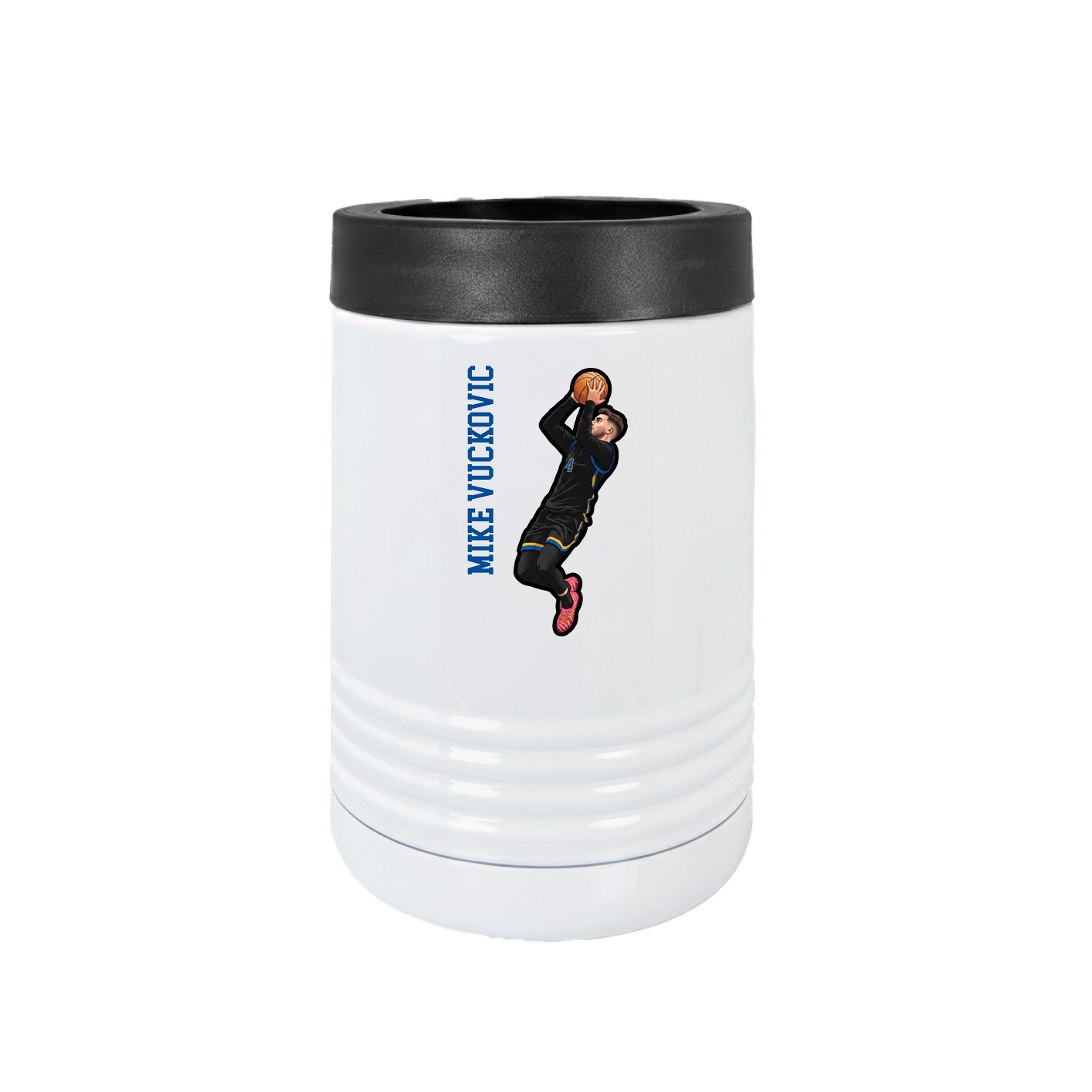 Beverage Holder — Name Vertical in White