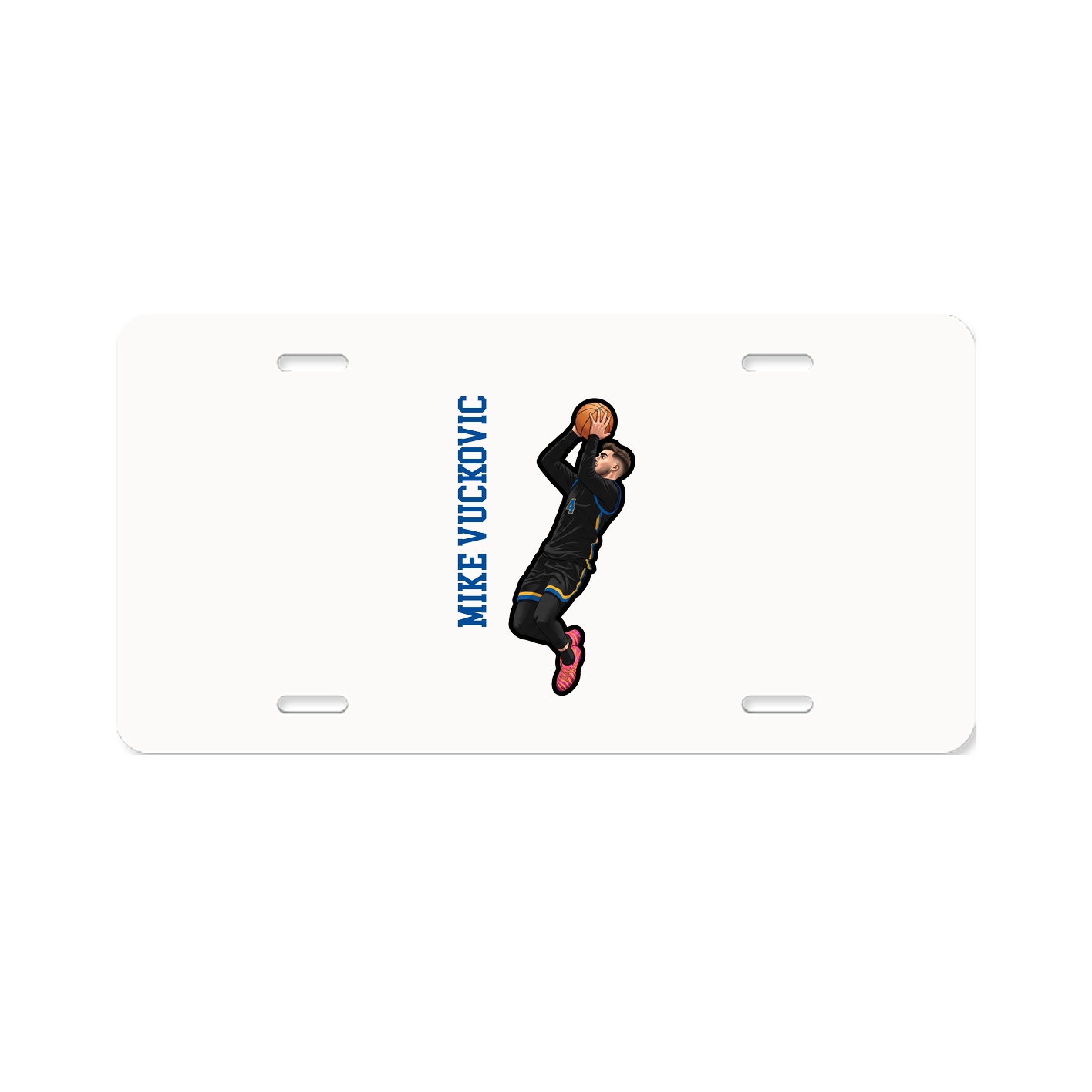 License Plate — Name Vertical in Classic