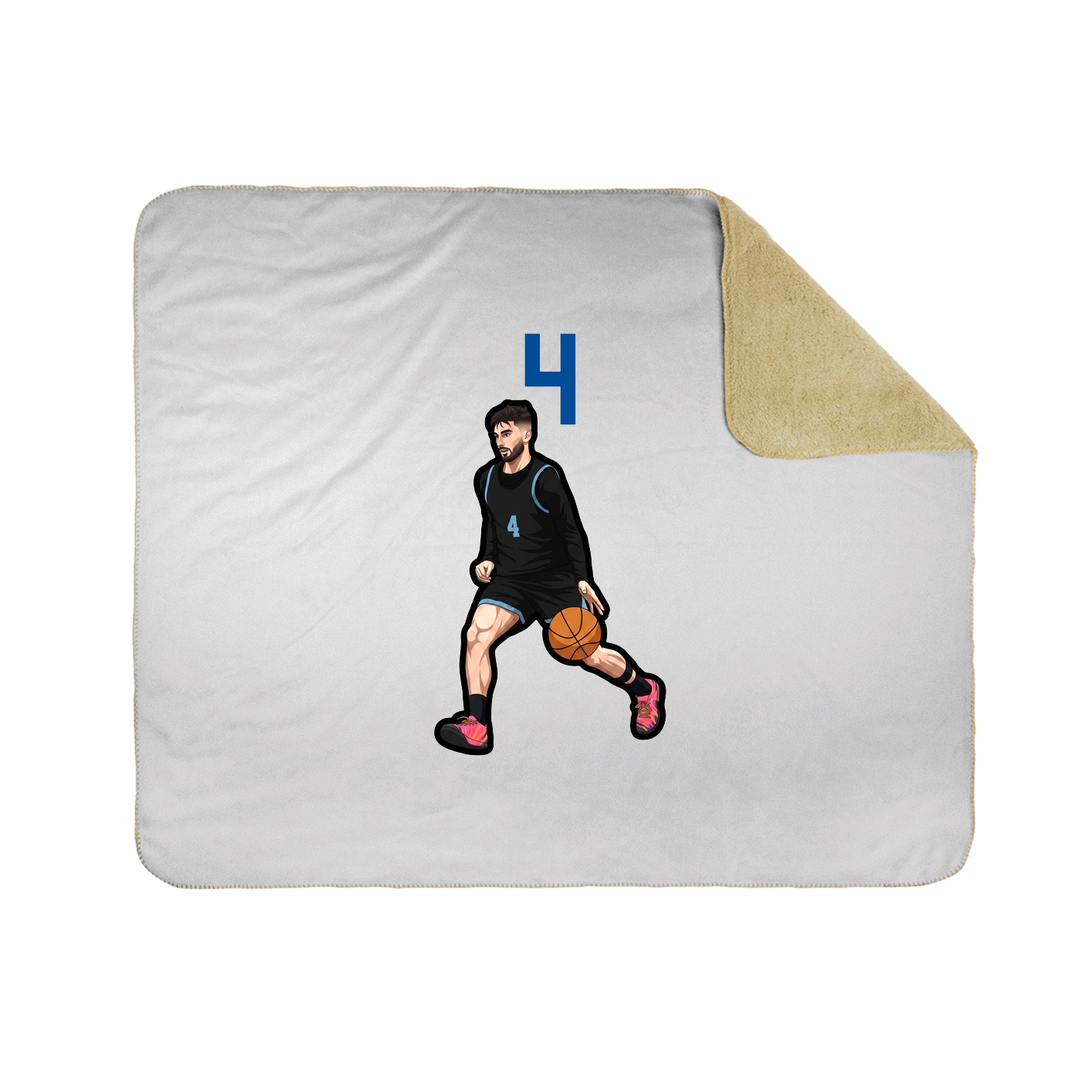 Throw Blanket — Number Top in White