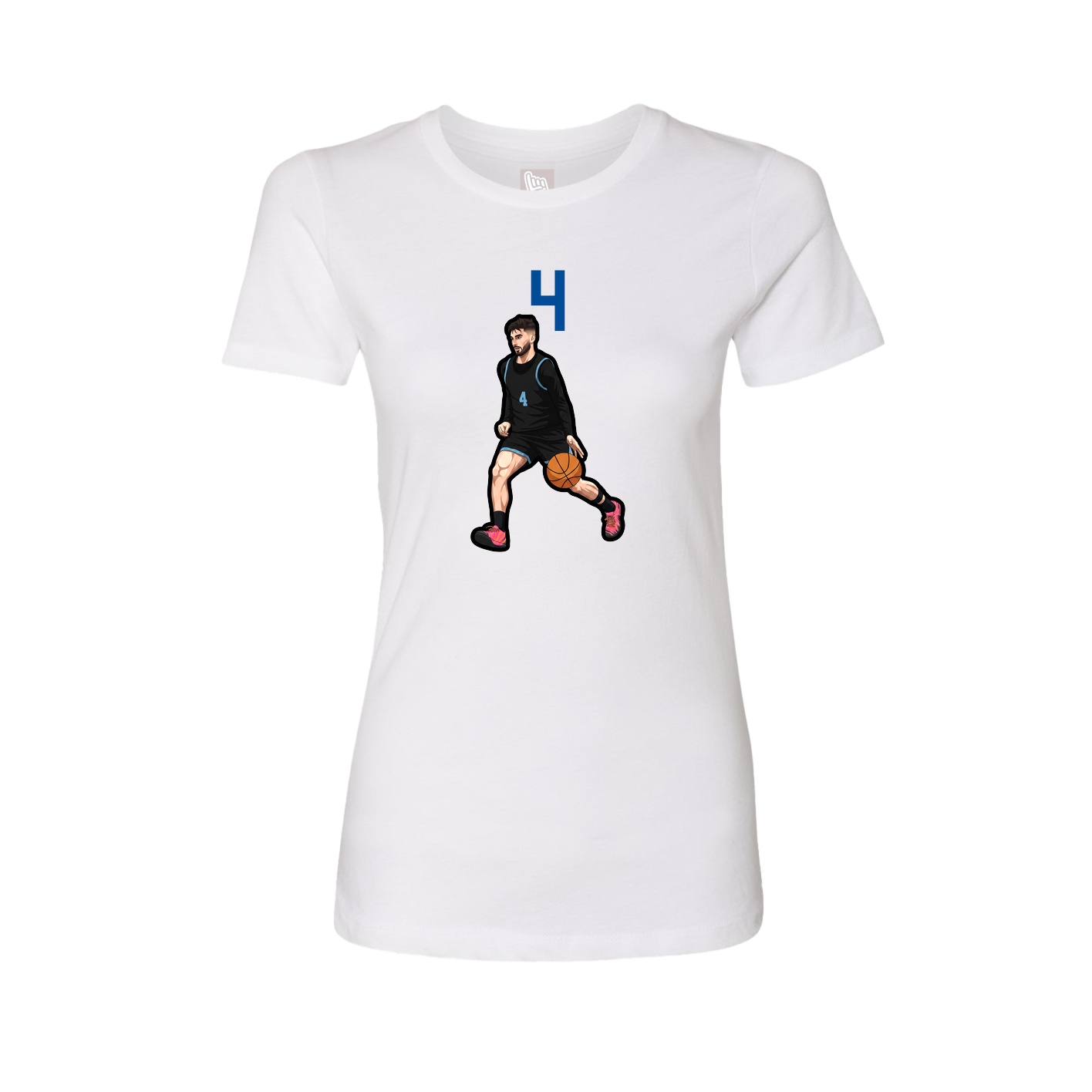 Womens Tee — Number Top in White