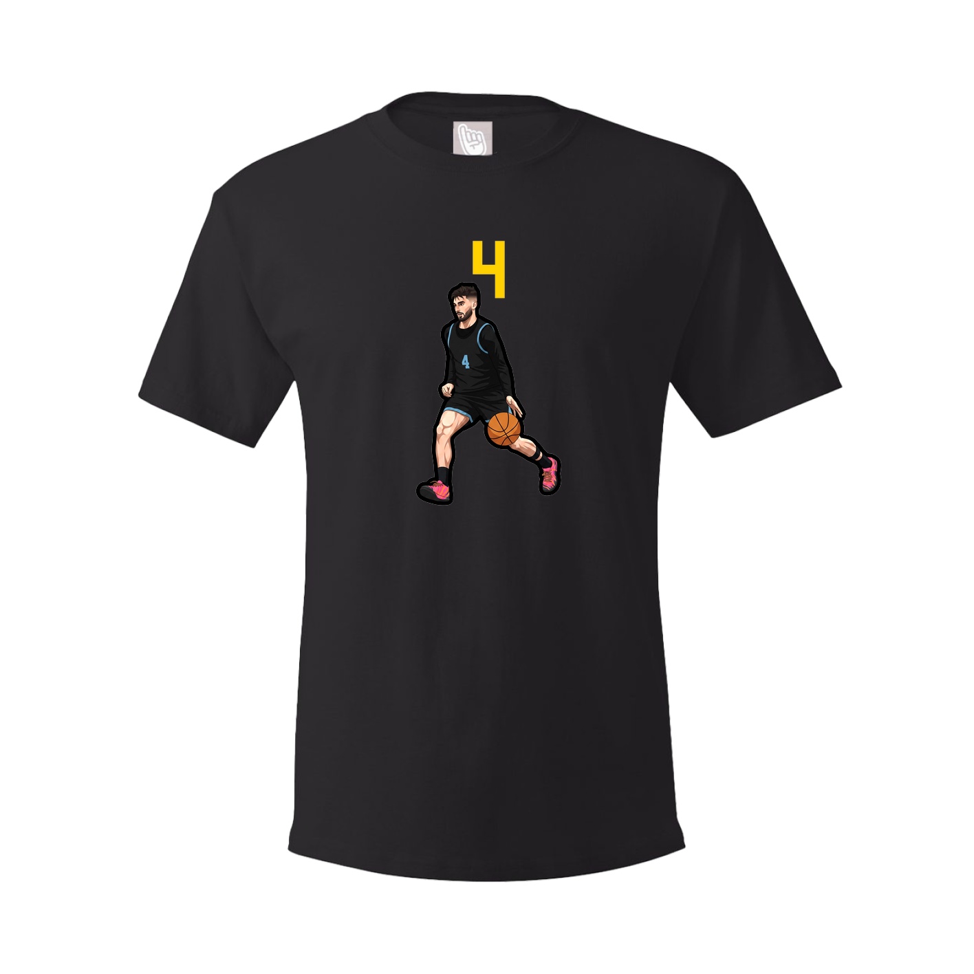 Youth Tee — Number Top in Black