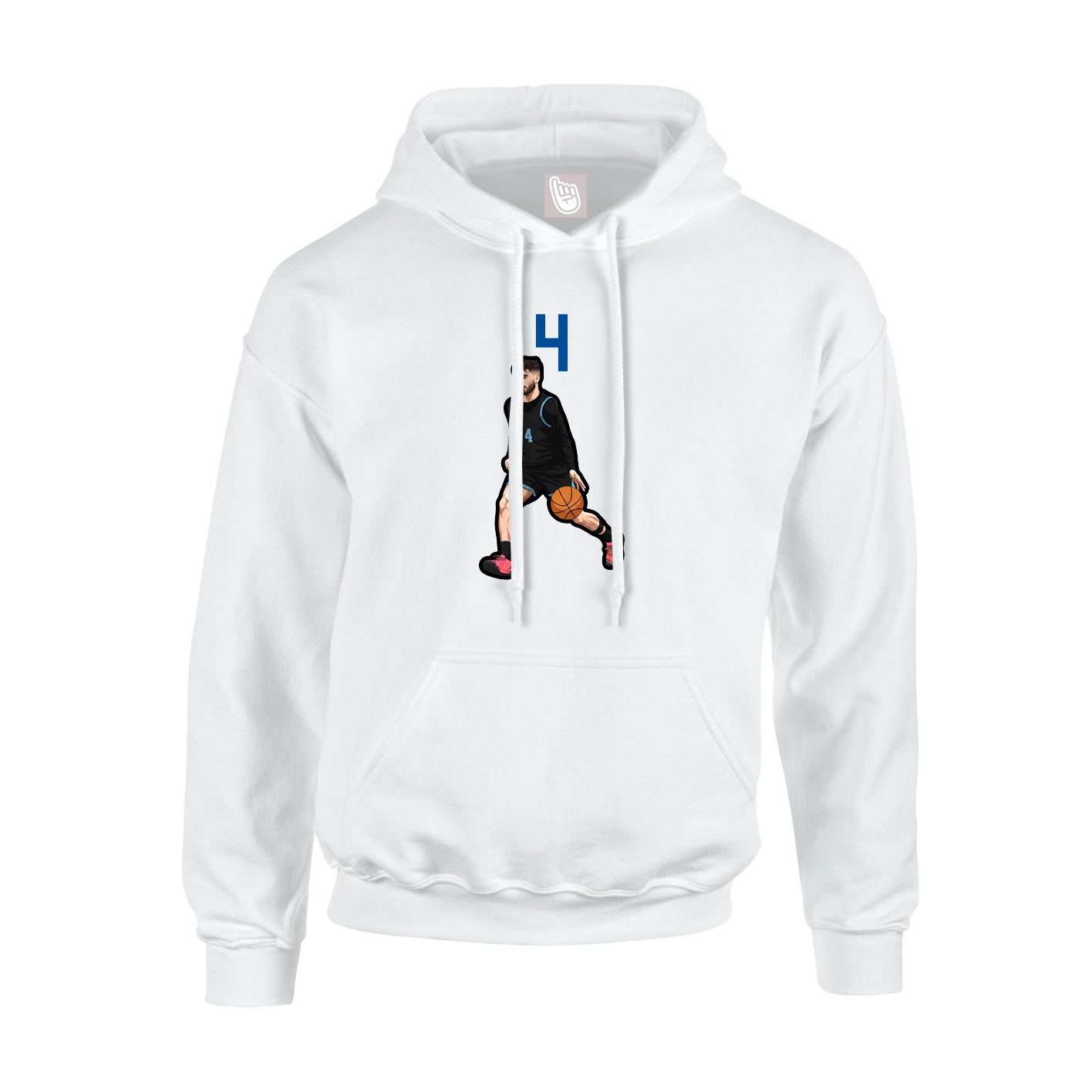 Hoodie — Number Top in White