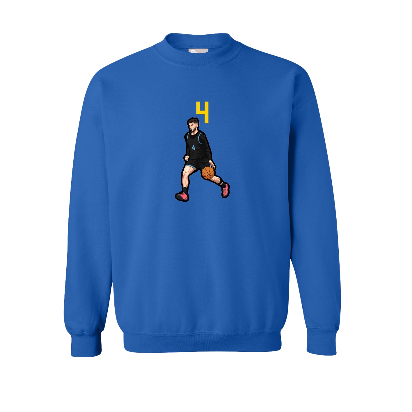 Fleece Crew — Number Top in Royal