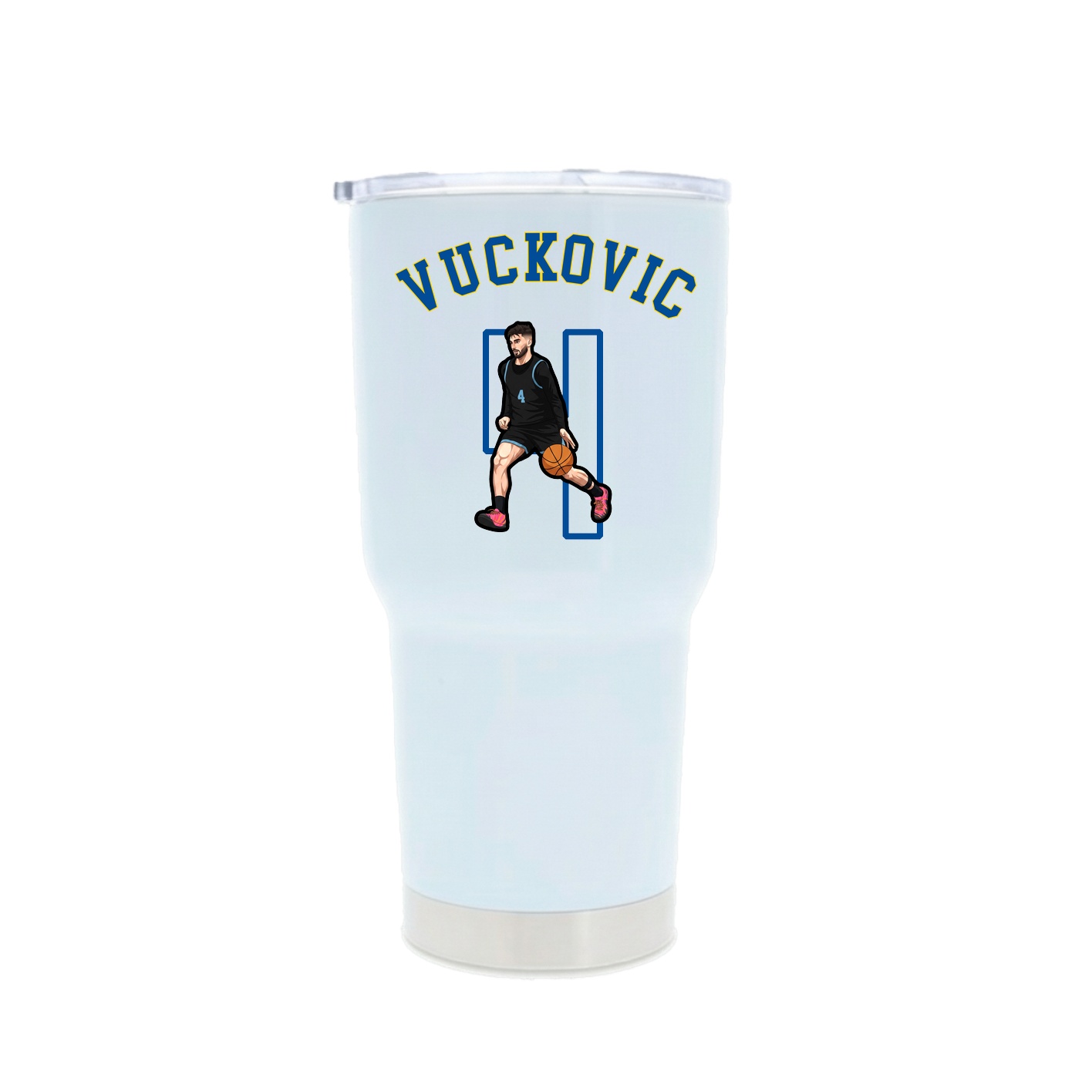 30oz Stainless Steel Tumbler — Shirsey Arch in White