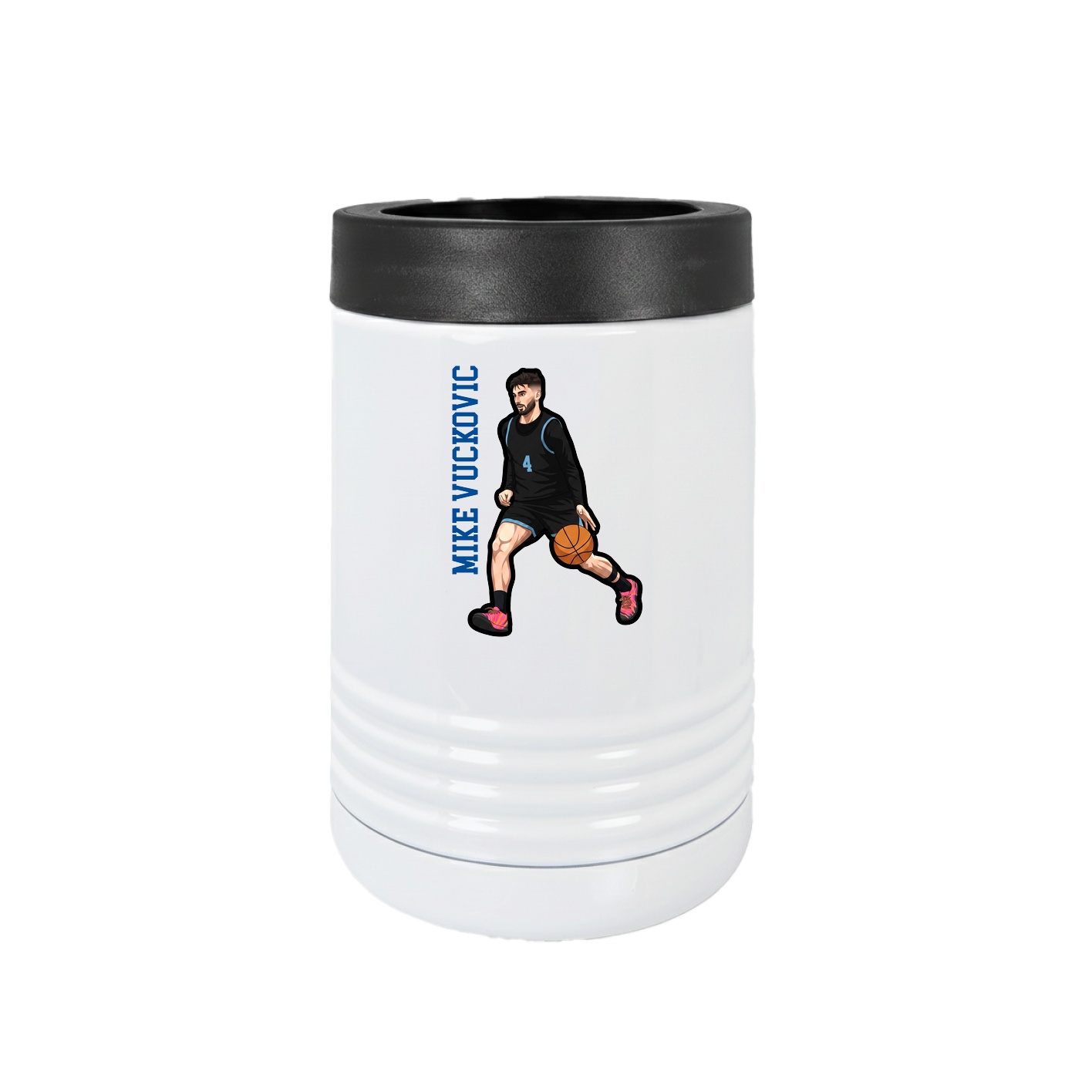 Beverage Holder — Name Vertical in White