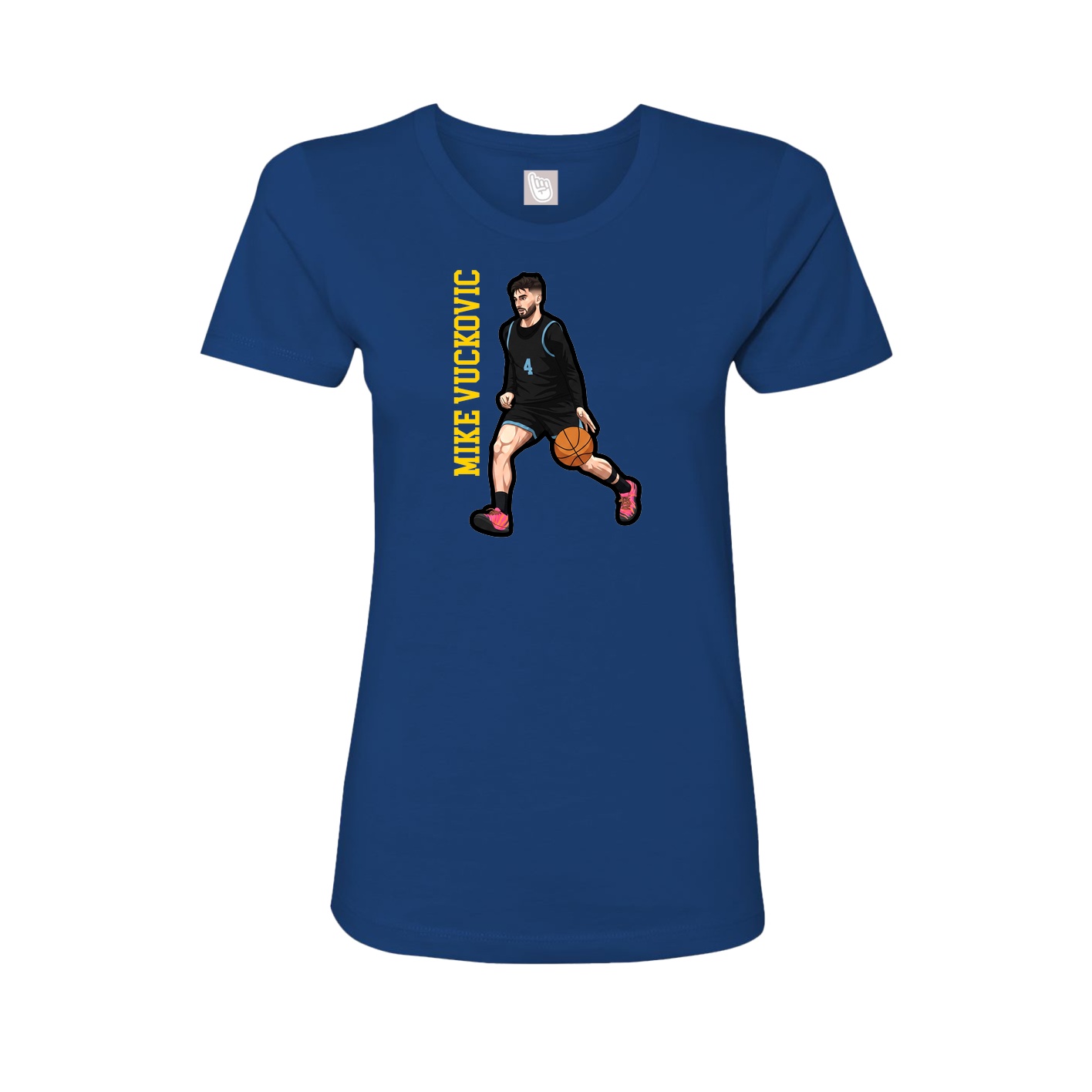 Womens Tee — Name Vertical in Royal