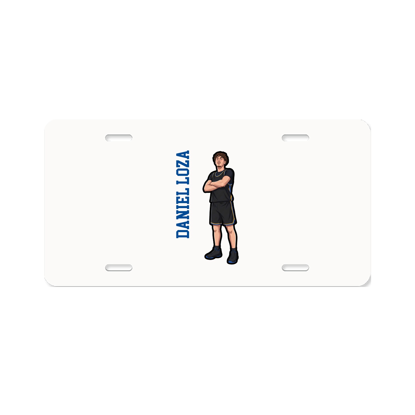 License Plate — Name Vertical in Classic