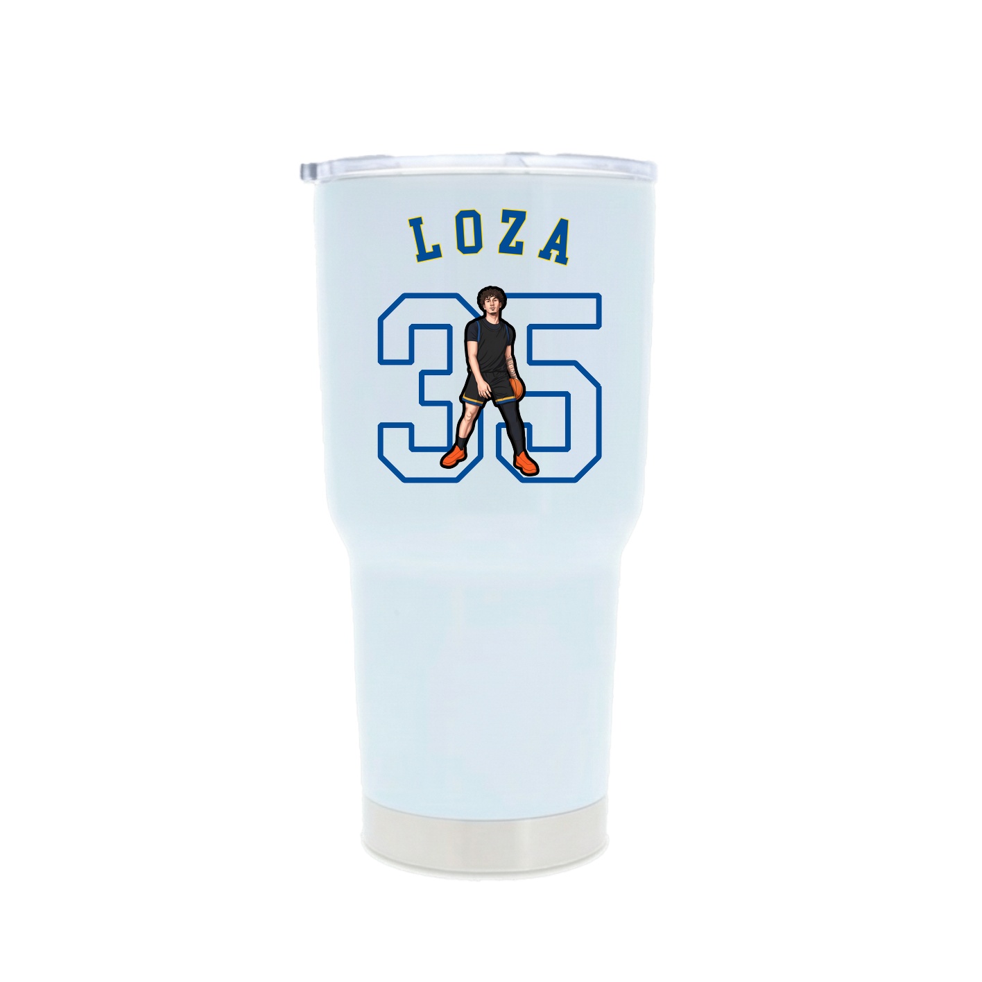 30oz Stainless Steel Tumbler — Shirsey Arch in White