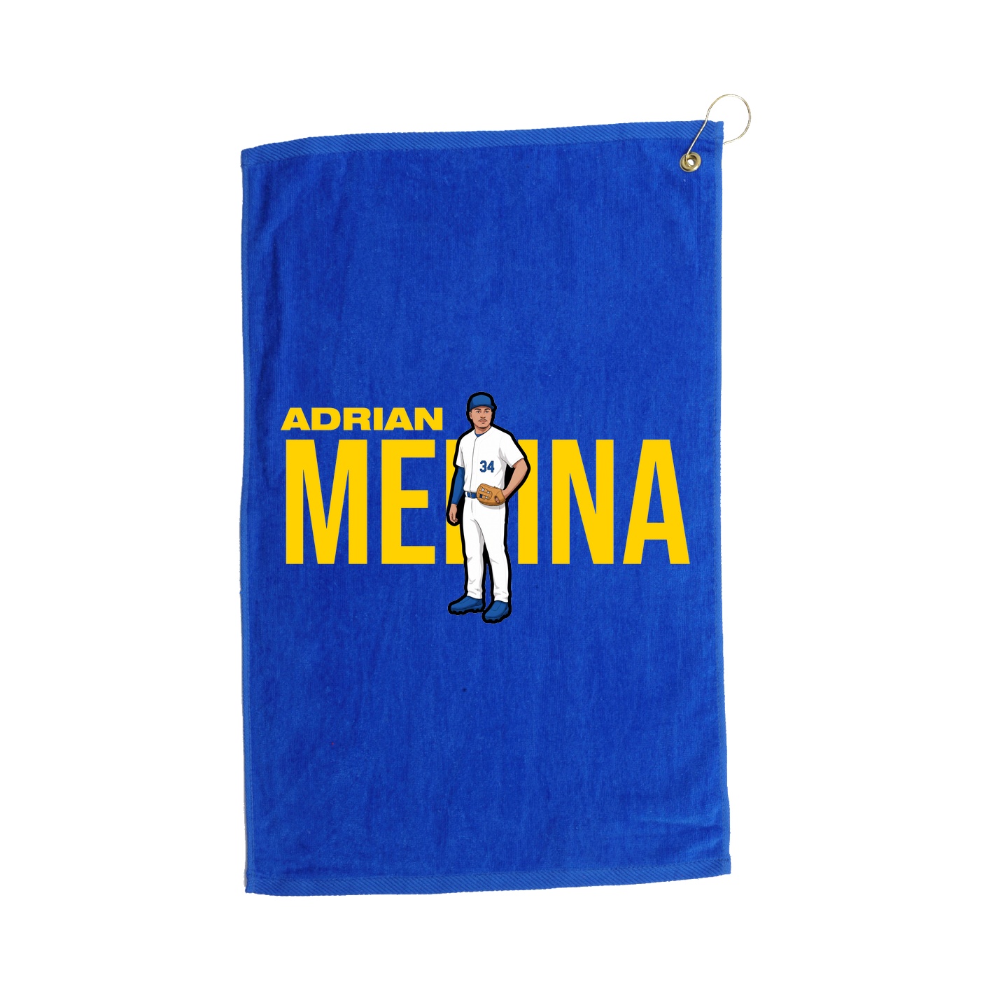 Golf Towel — Player Name in Royal