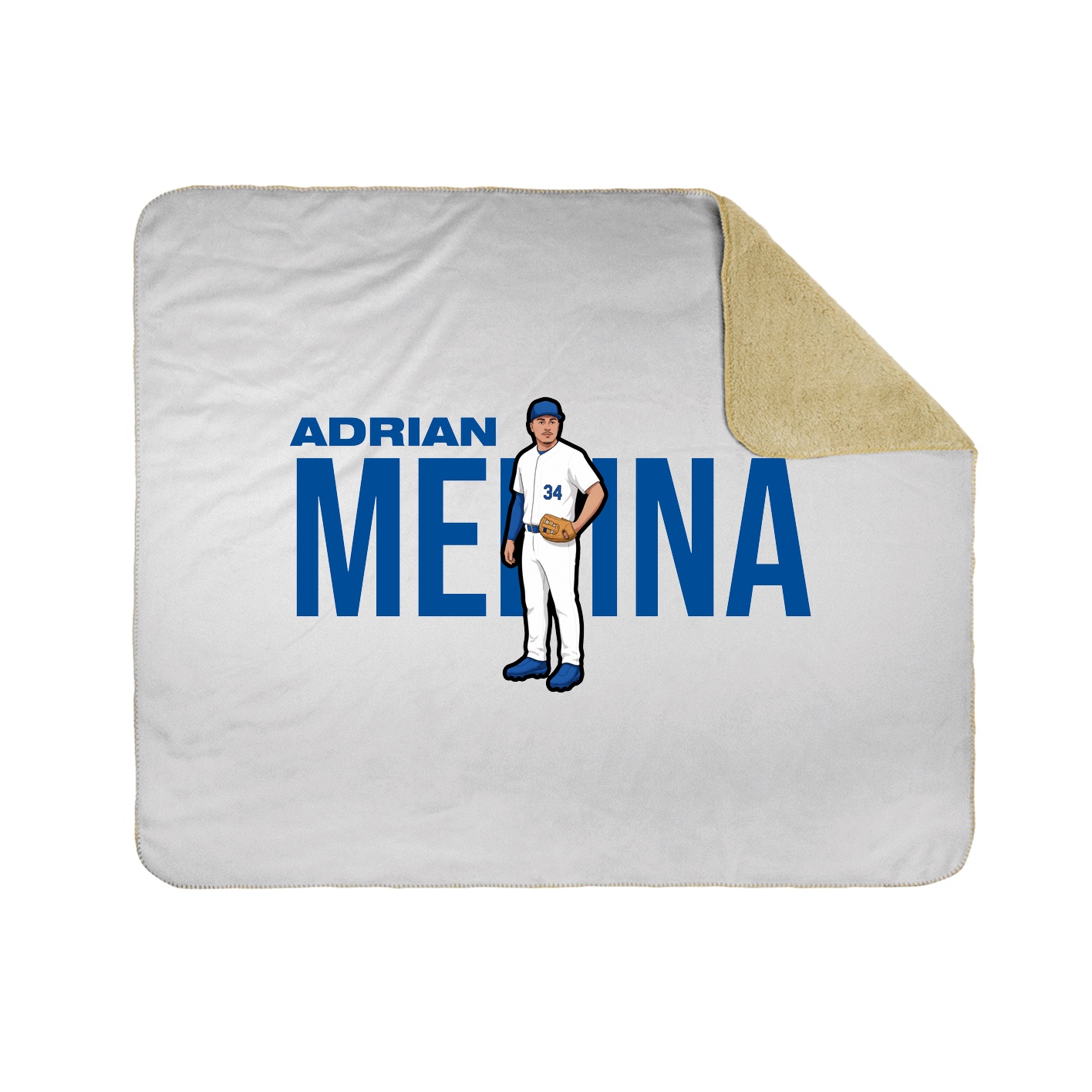 Throw Blanket — Player Name in White
