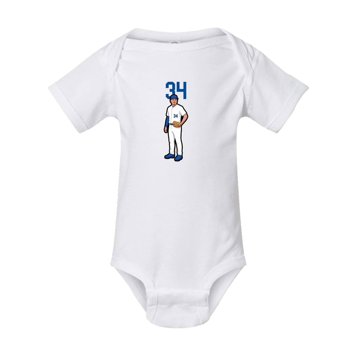 Baby Onesie — Number Top in White