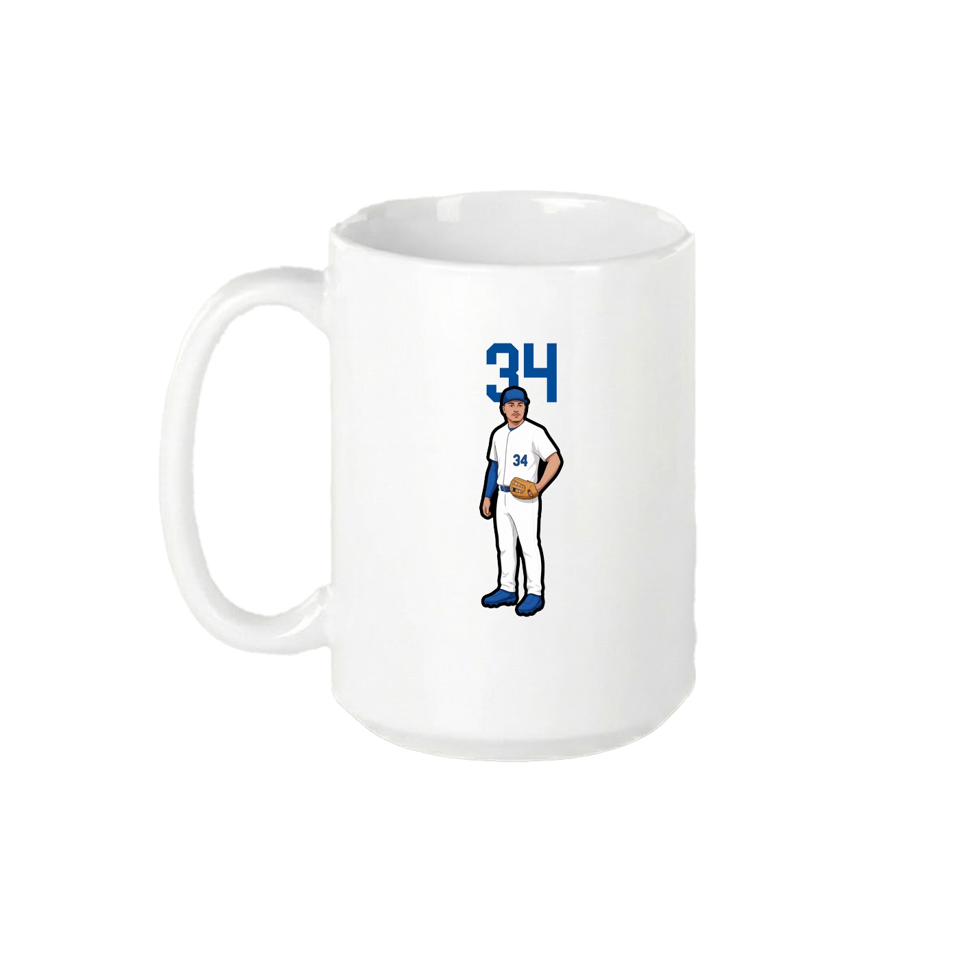 15oz Coffee Mug — Number Top in White