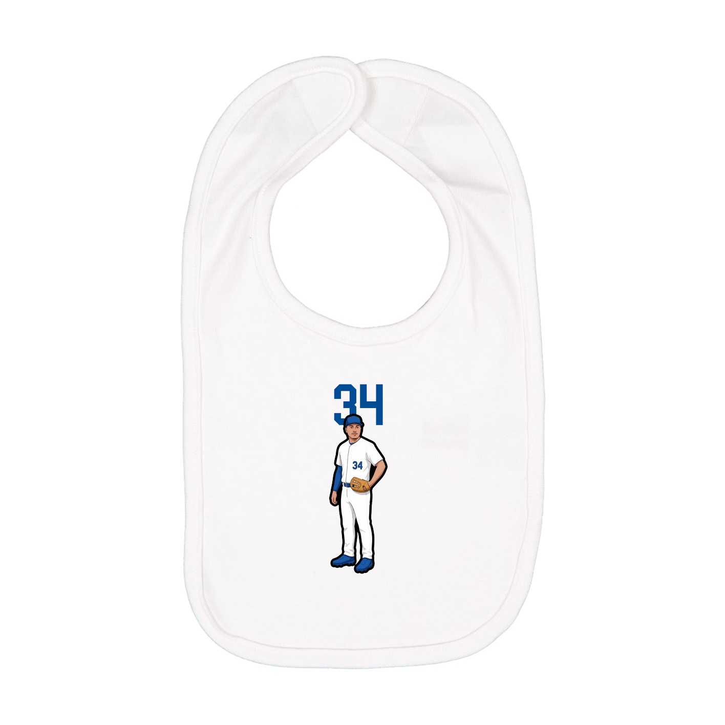Infant Bib — Number Top in White