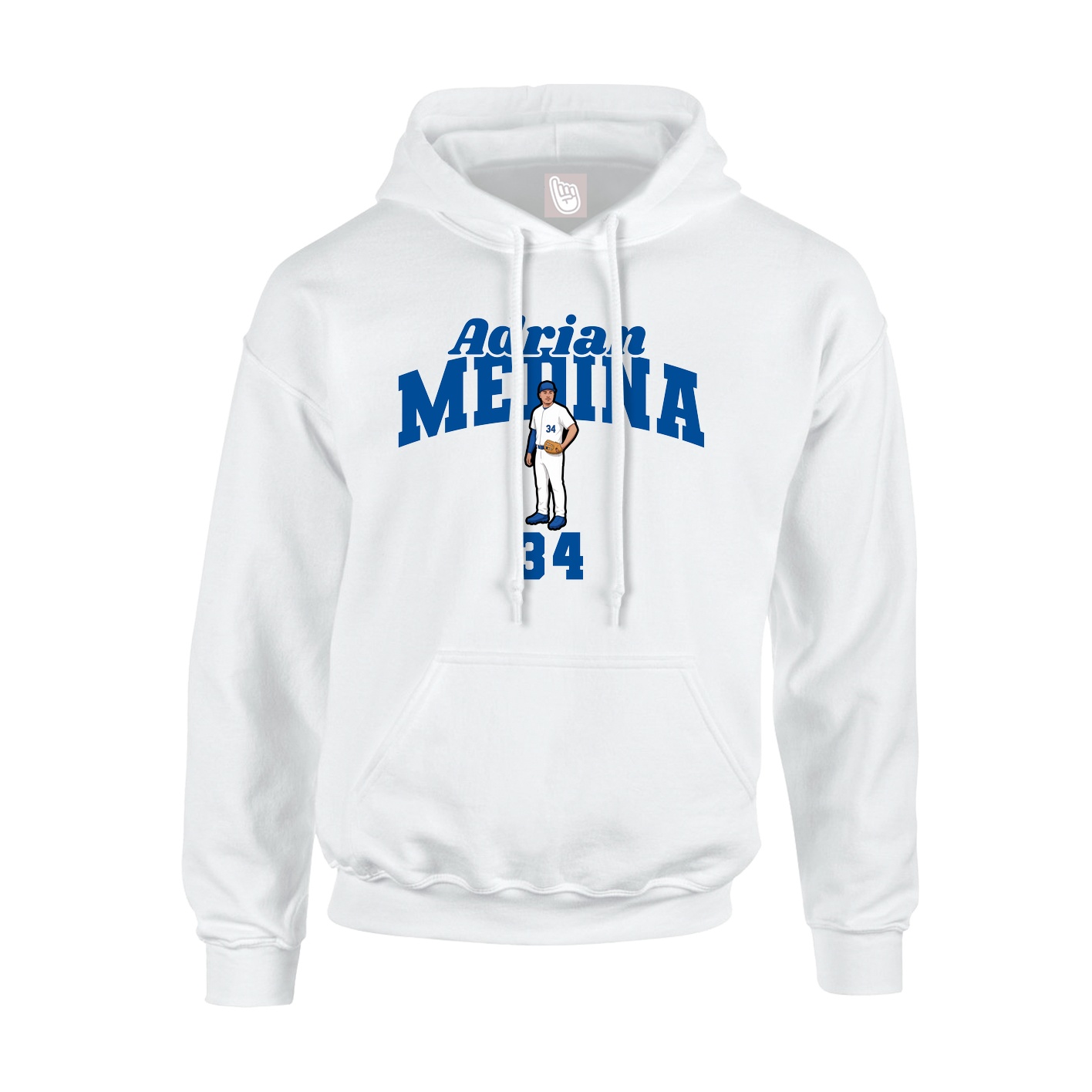 Hoodie — Signature Arch in White