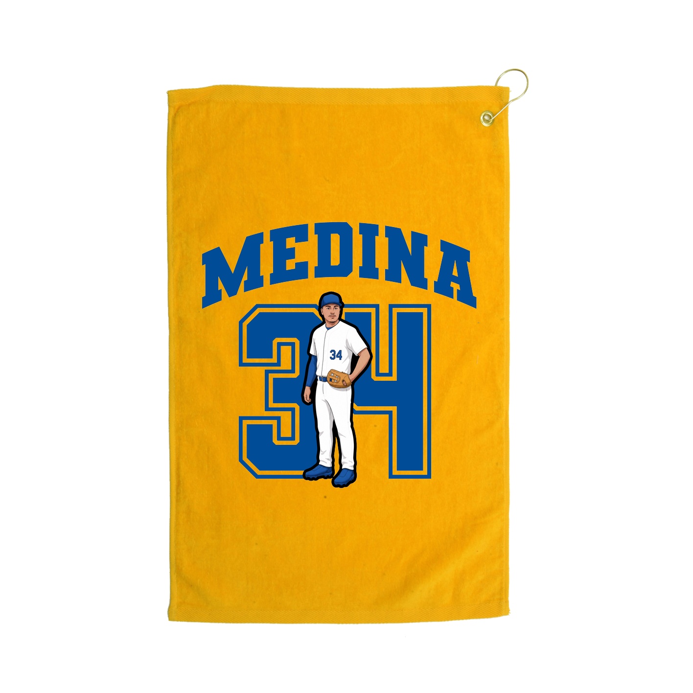 Golf Towel — Number in Gold