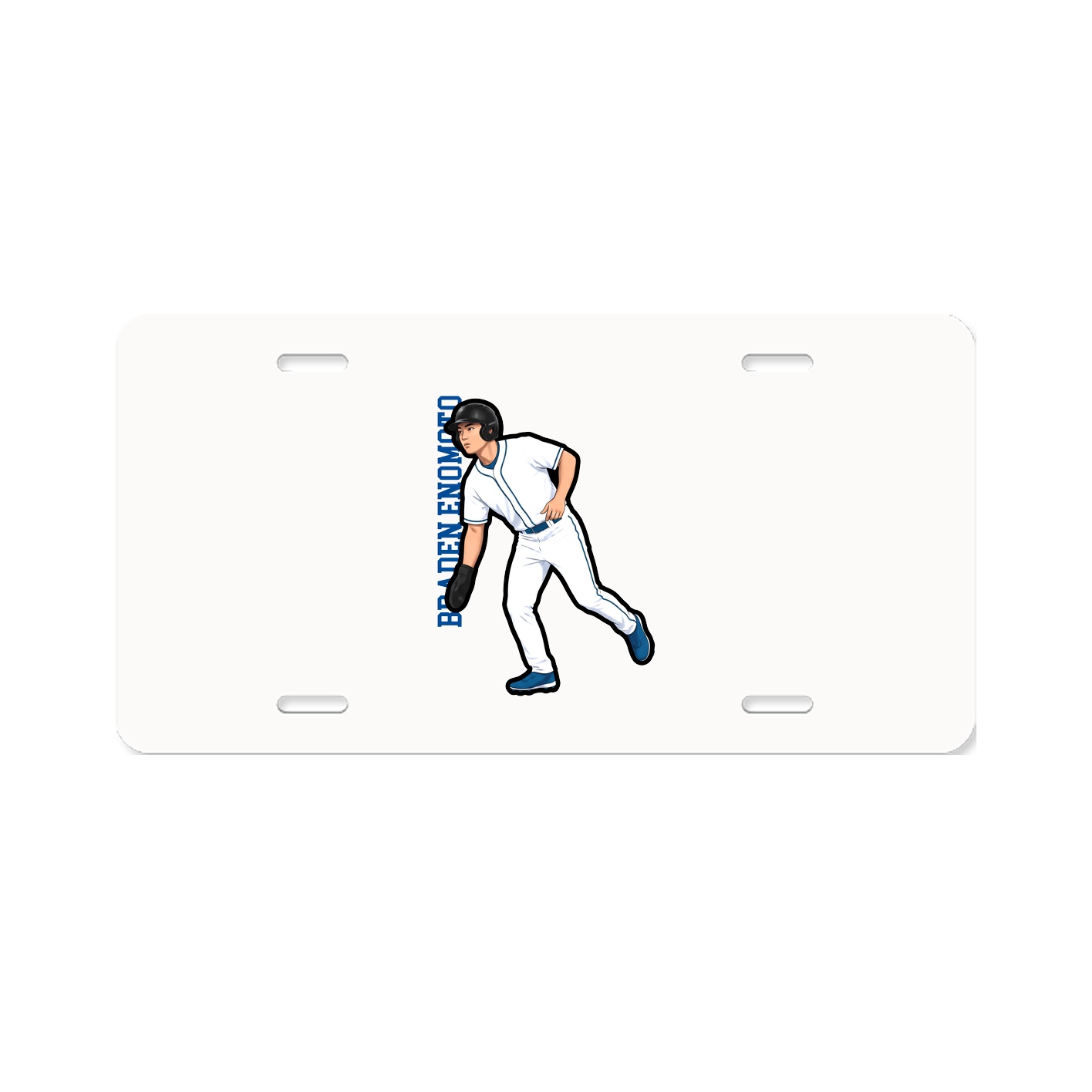 License Plate — Name Vertical in Classic