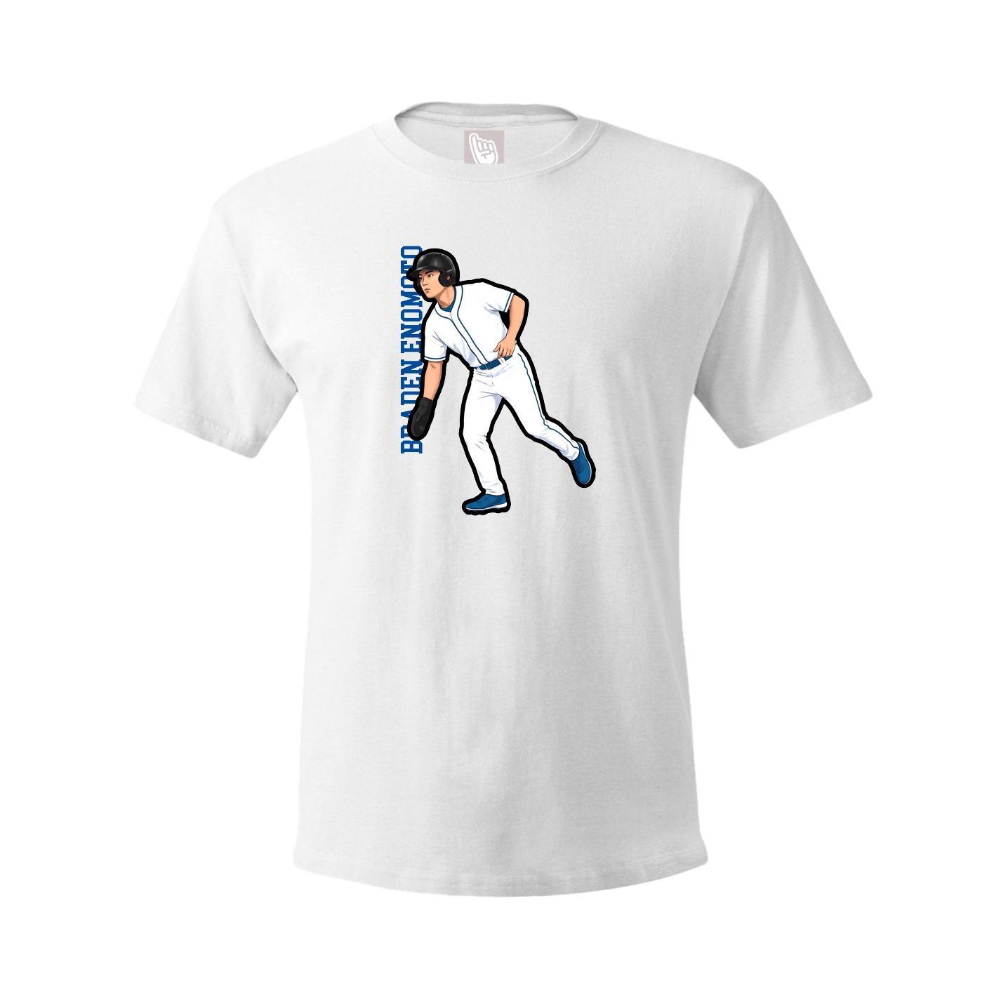 Tee — Name Vertical in White