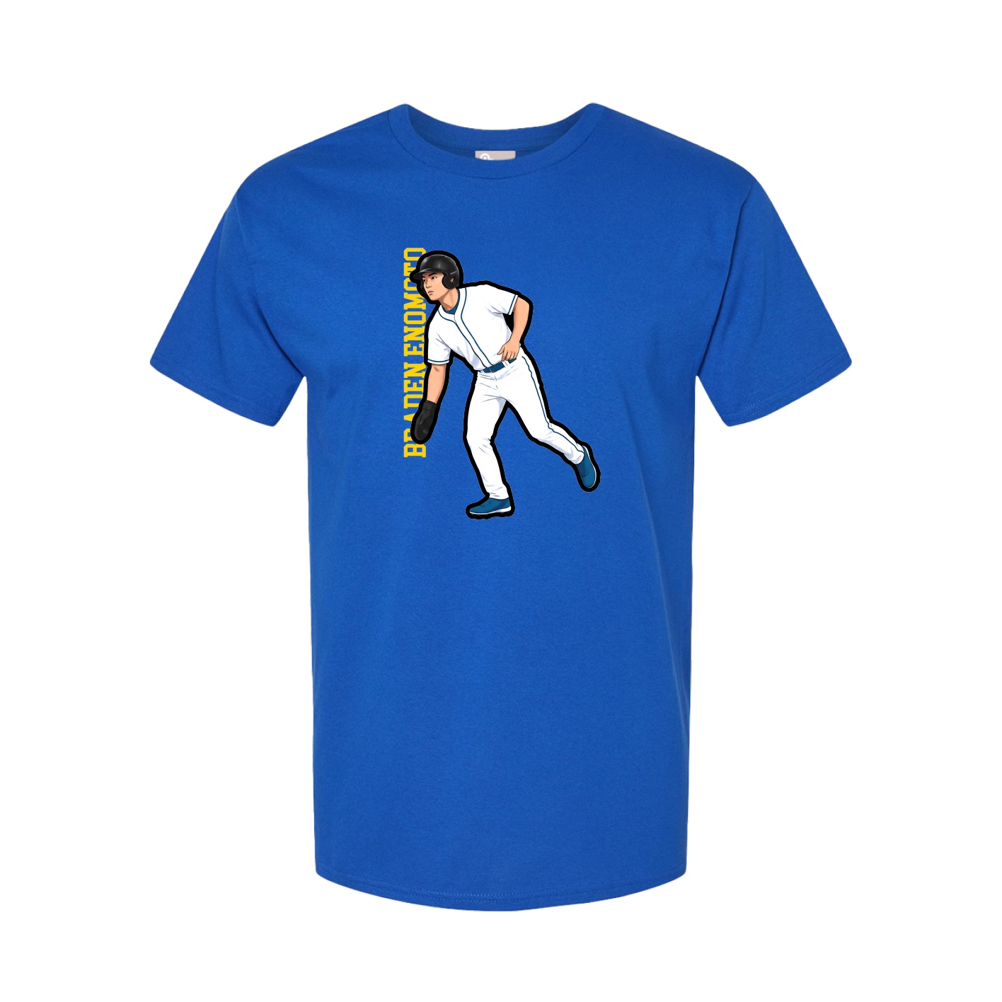 Youth Tee — Name Vertical in Royal