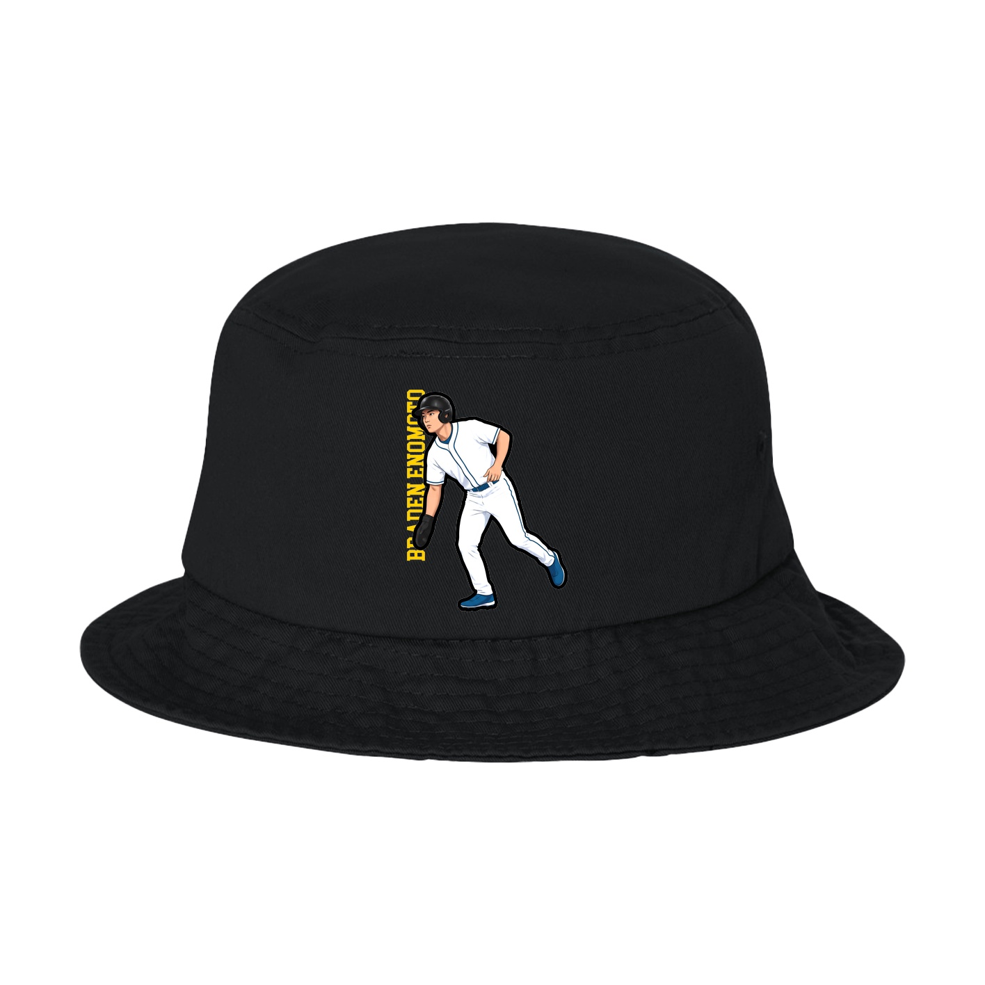 Bucket Cap — Name Vertical in Black