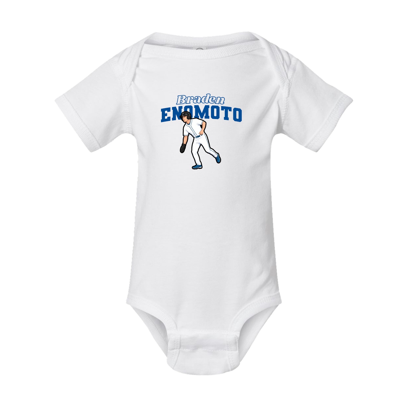 Baby Onesie — Name Arch in White