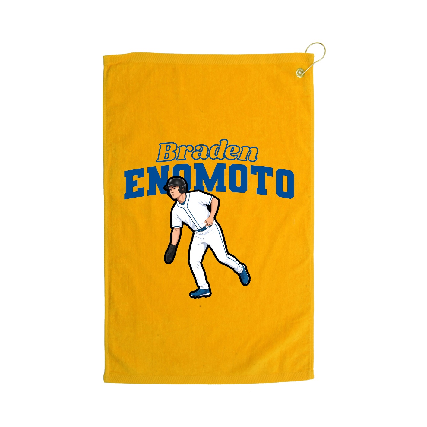 Golf Towel — Name Arch in Gold