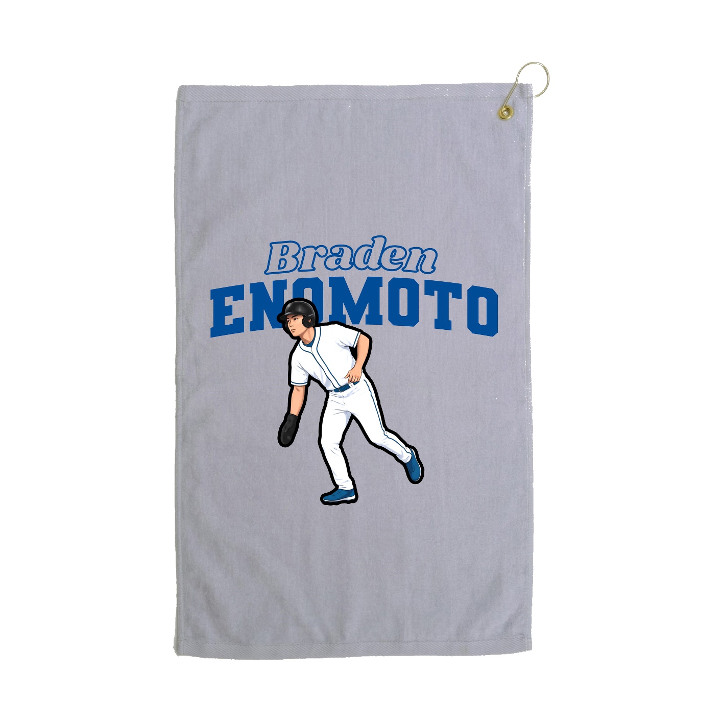 Golf Towel — Name Arch in Grey