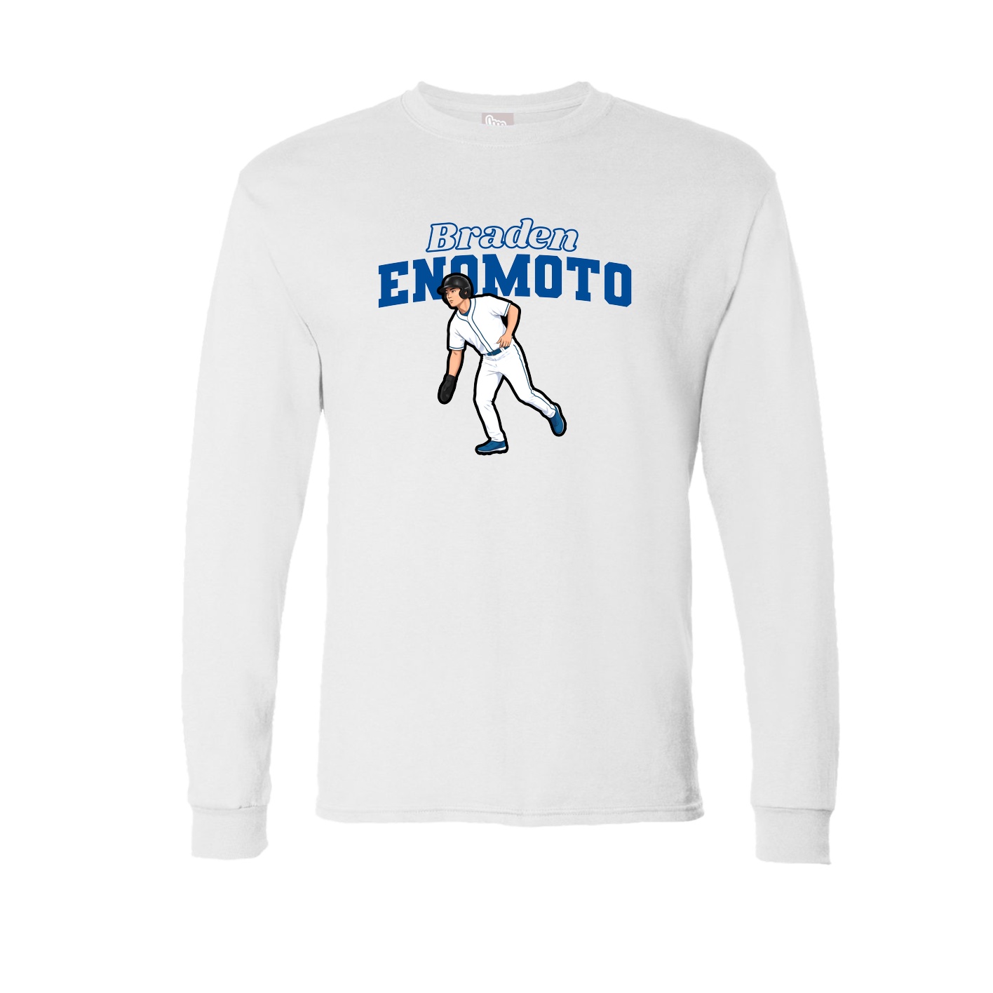 Long Sleeve Tee — Name Arch in White