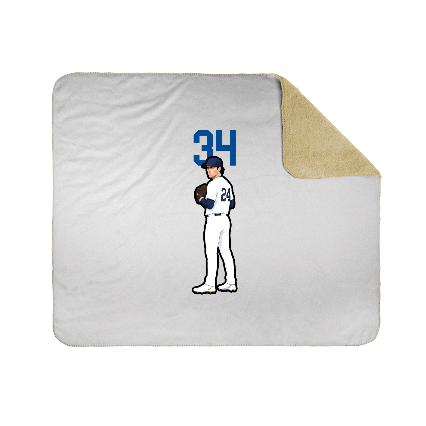 Throw Blanket — Number Top in White