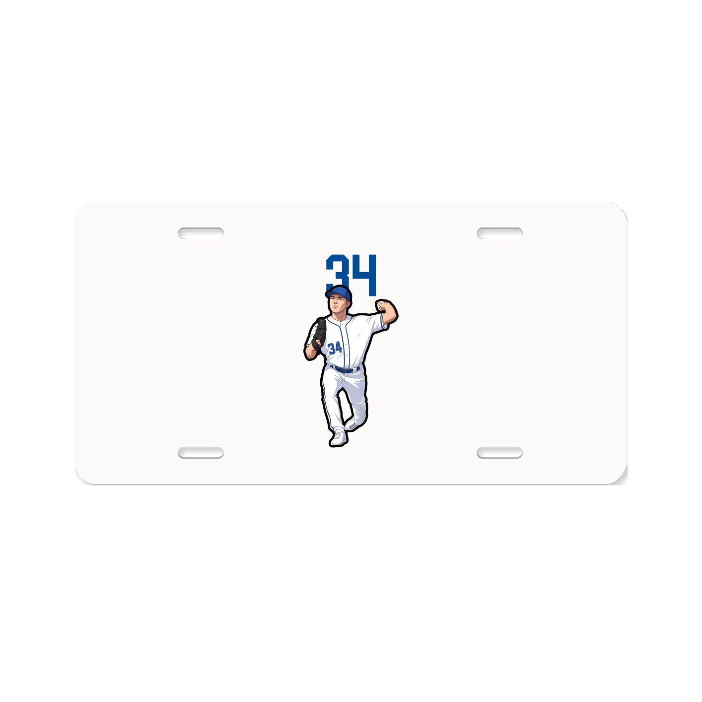 License Plate — Number Top in Classic