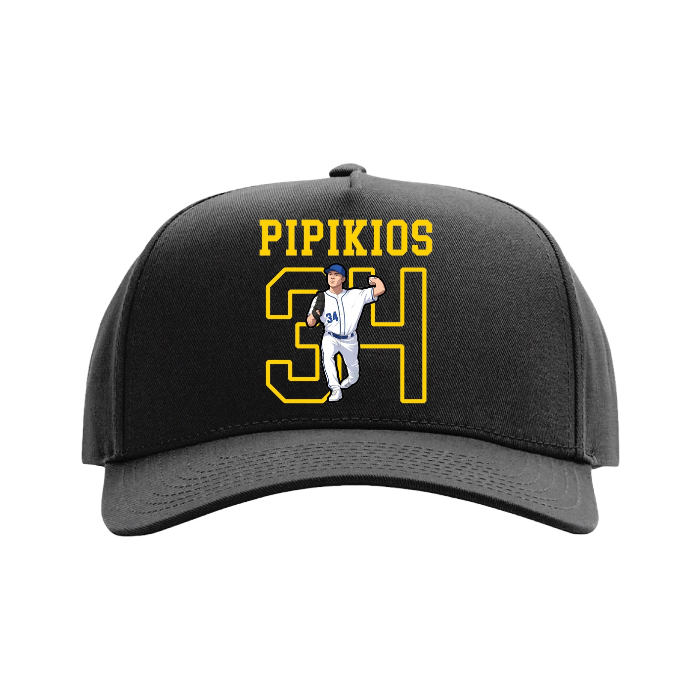 Full Fabric Five-Panel Champ Cap — Shirsey in Black