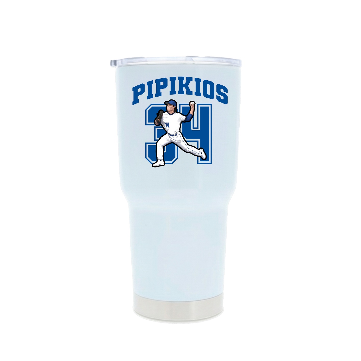 30oz Stainless Steel Tumbler — Number in White