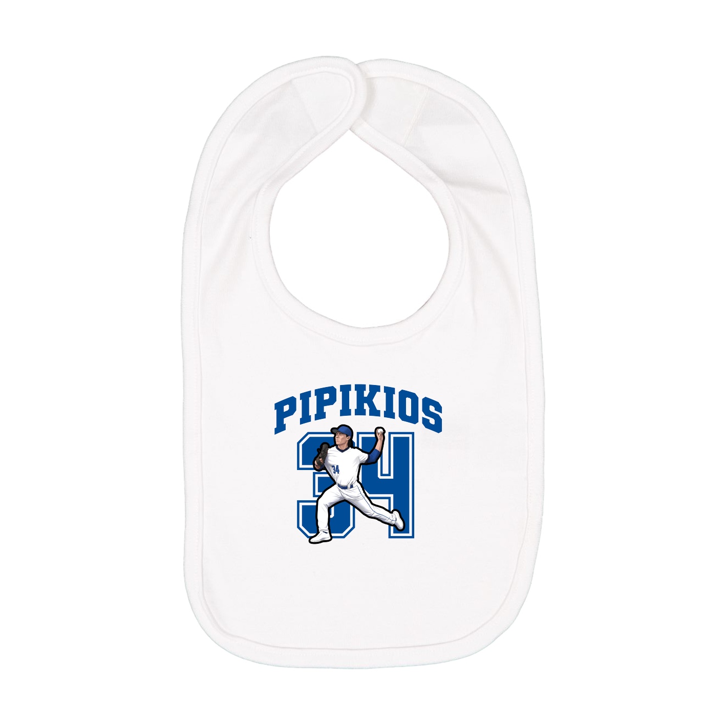 Infant Bib — Number in White