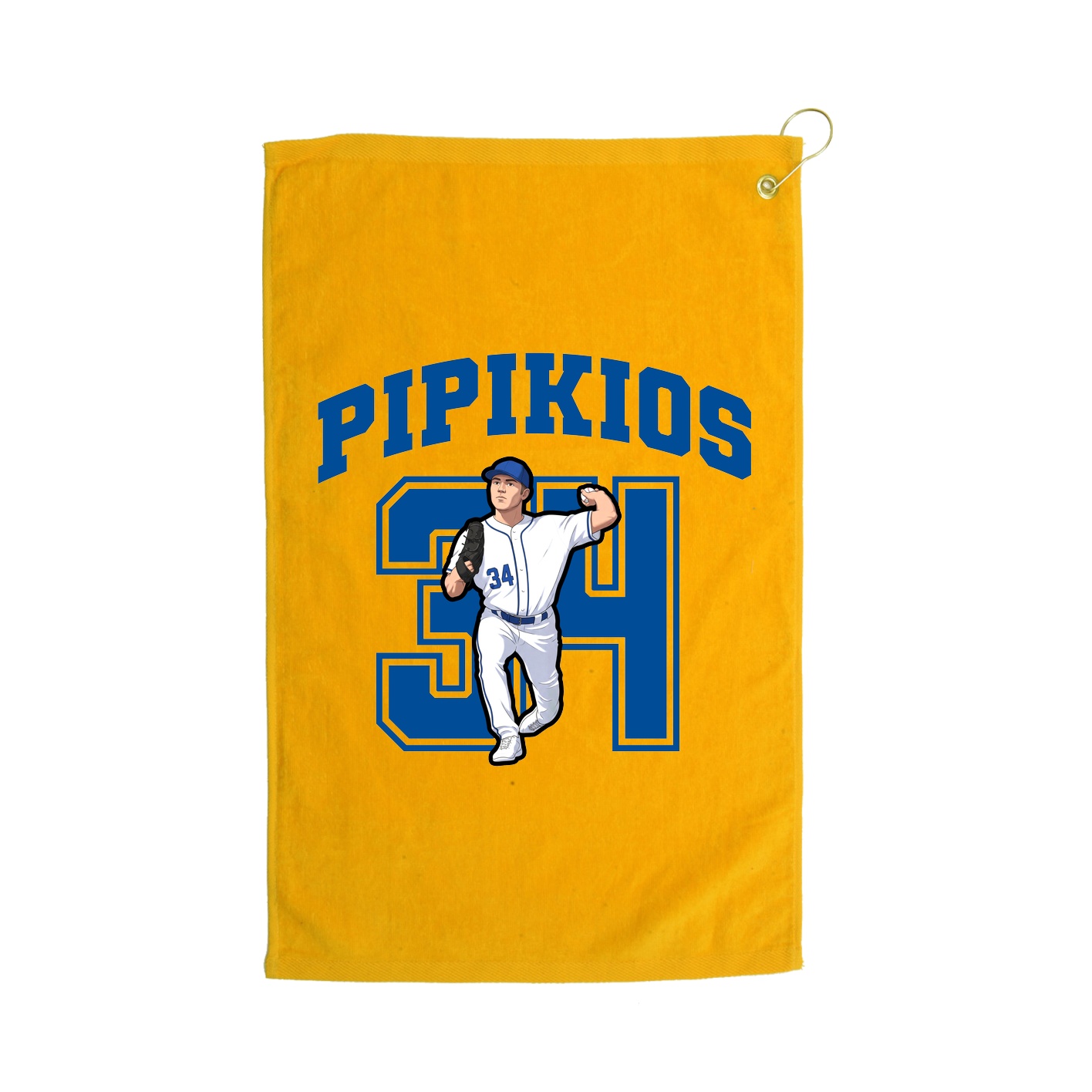Golf Towel — Number in Gold