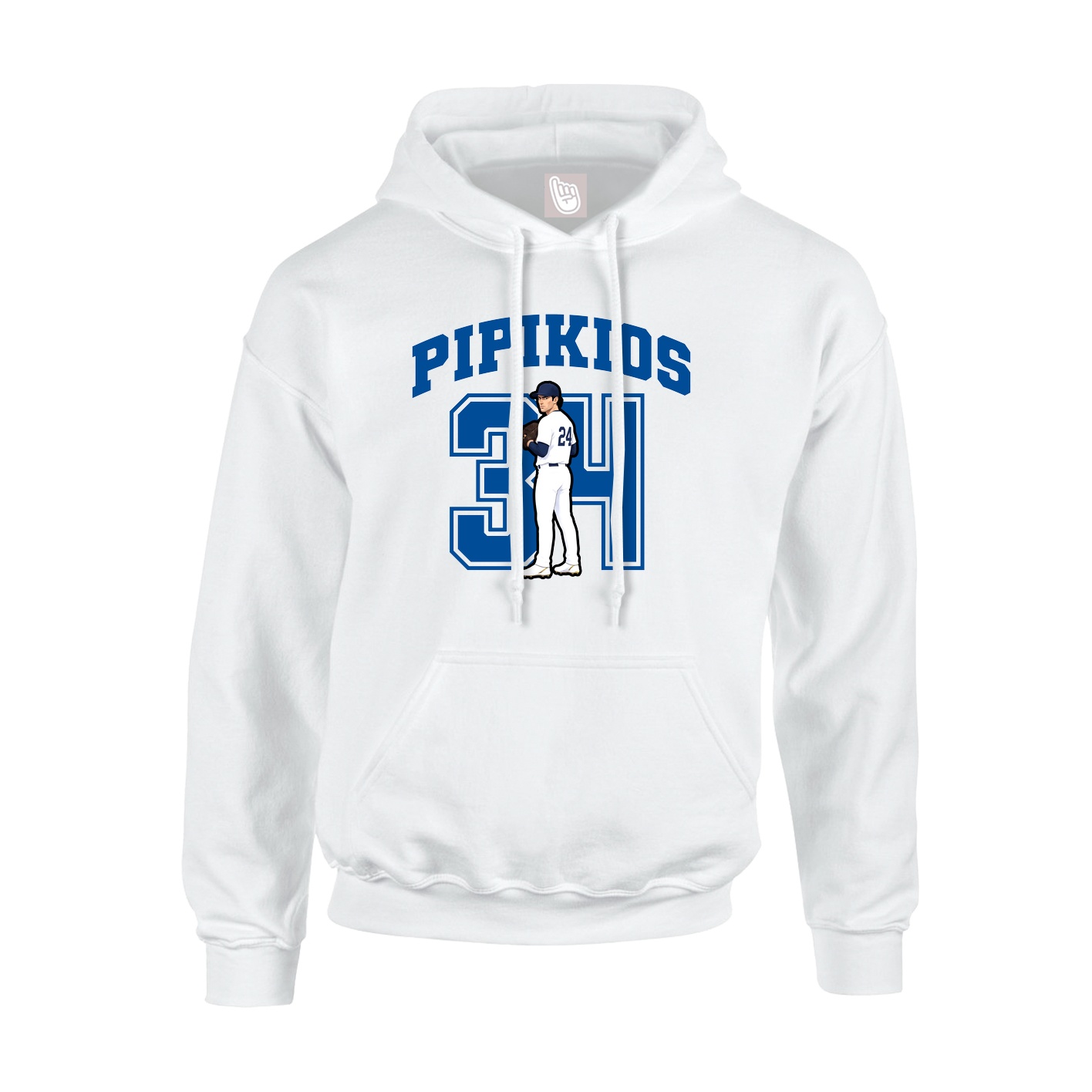 Hoodie — Number in White