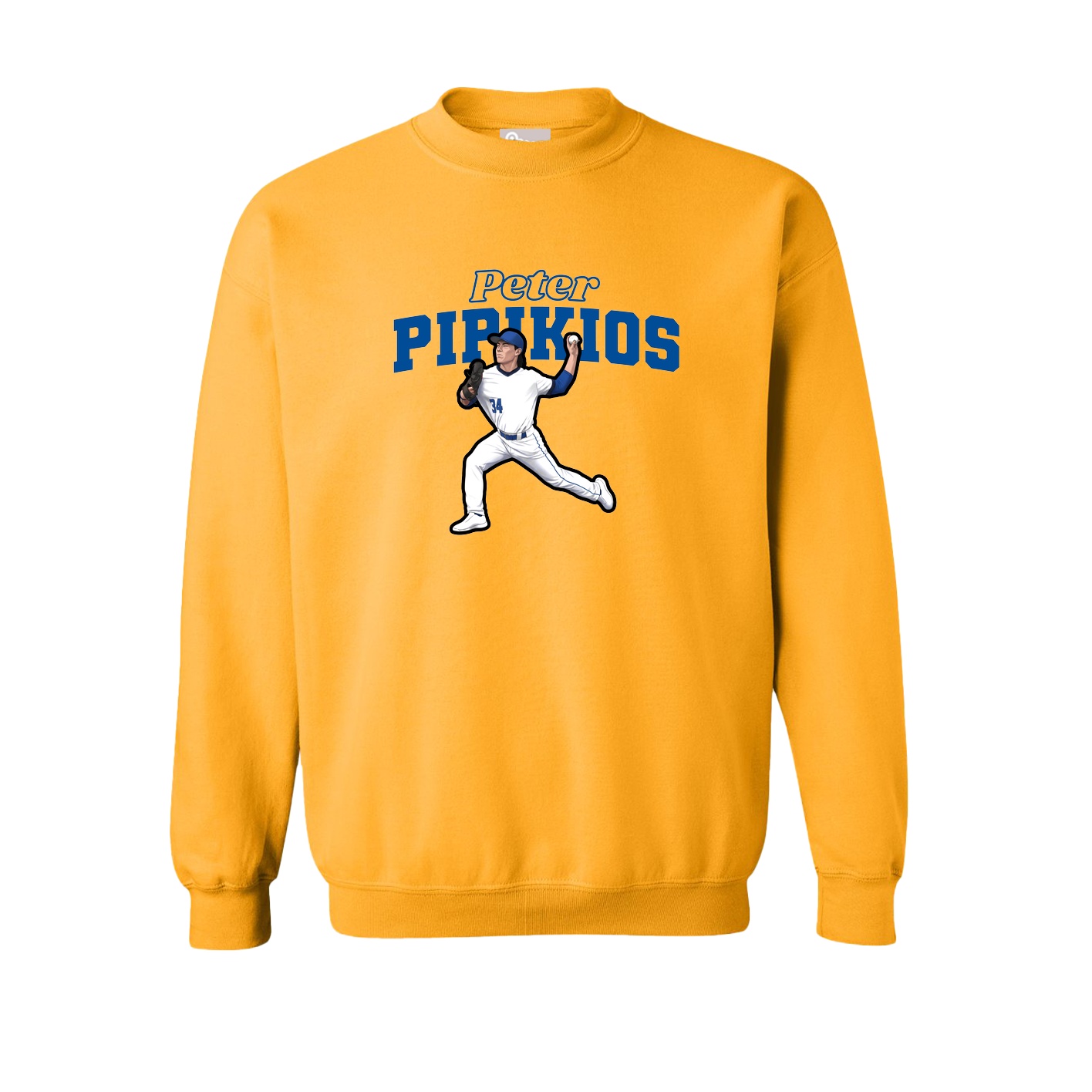 Fleece Crew — Name Arch in Gold