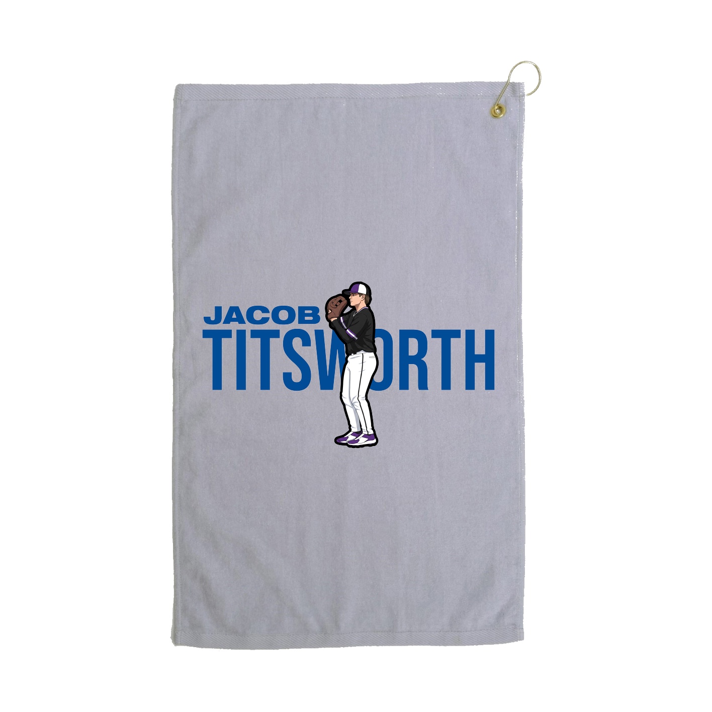Golf Towel — Player Name in Grey