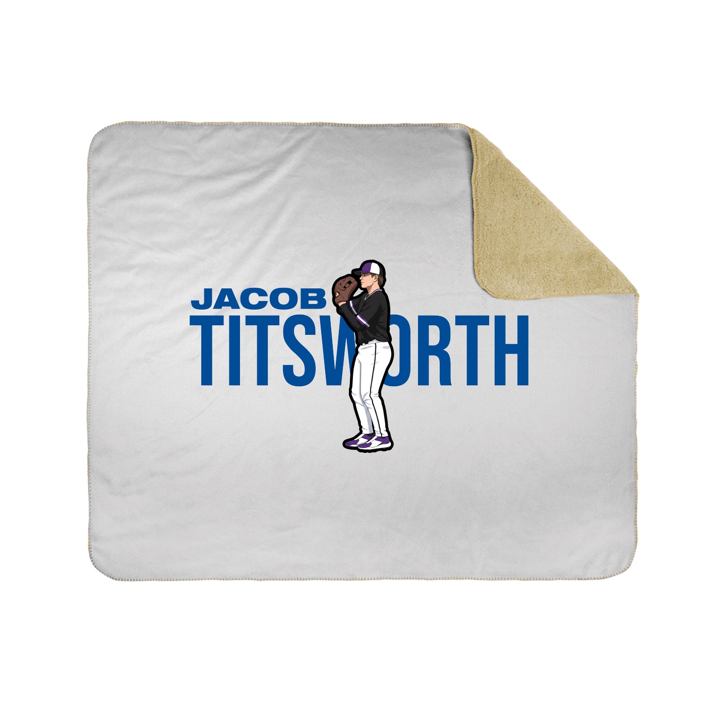 Throw Blanket — Player Name in White